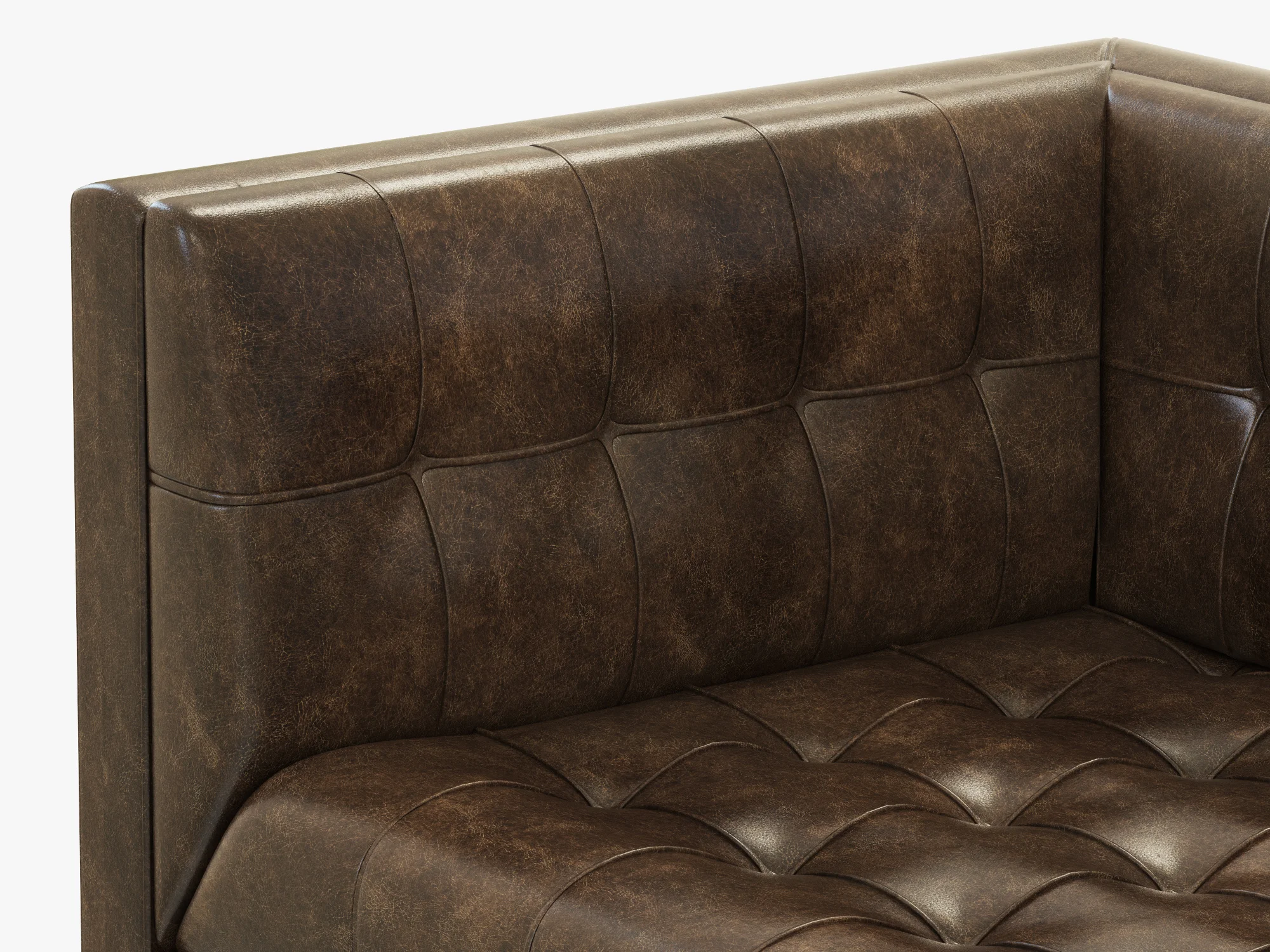 Bernhardt Dunhill Left Arm Loveseat — 3D model preview 7