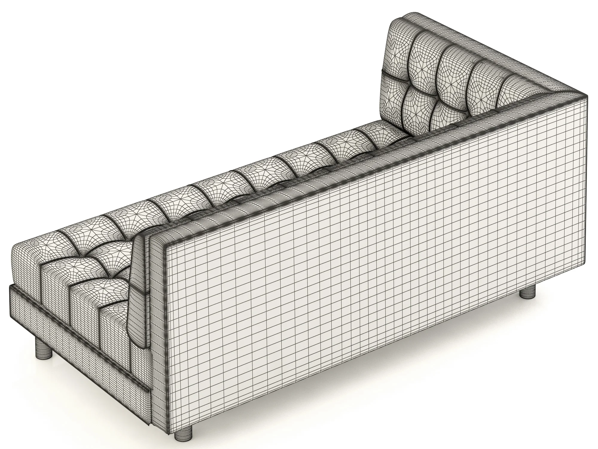 Bernhardt Dunhill Left Arm Loveseat — 3D model preview 10