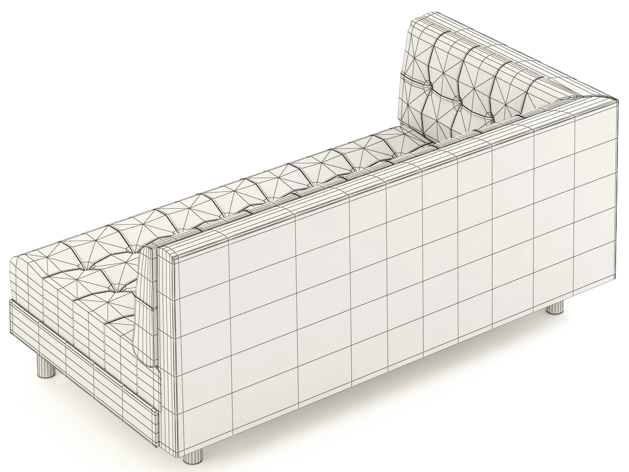 Bernhardt Dunhill Left Arm Loveseat — 3D model preview 11