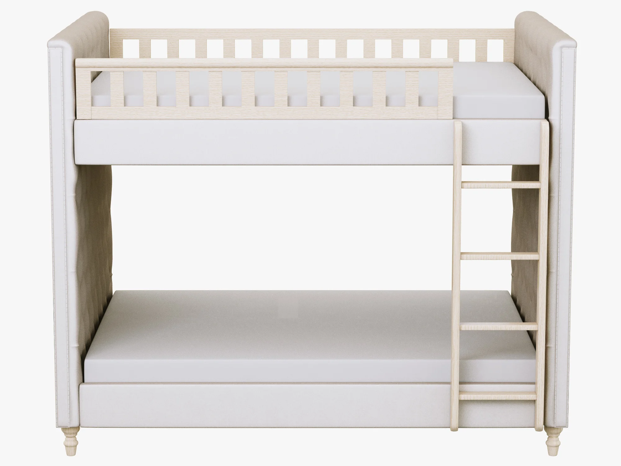 Restoration Hardware Chesterfield Full Over Full Bunk Bed — 3D model preview 4