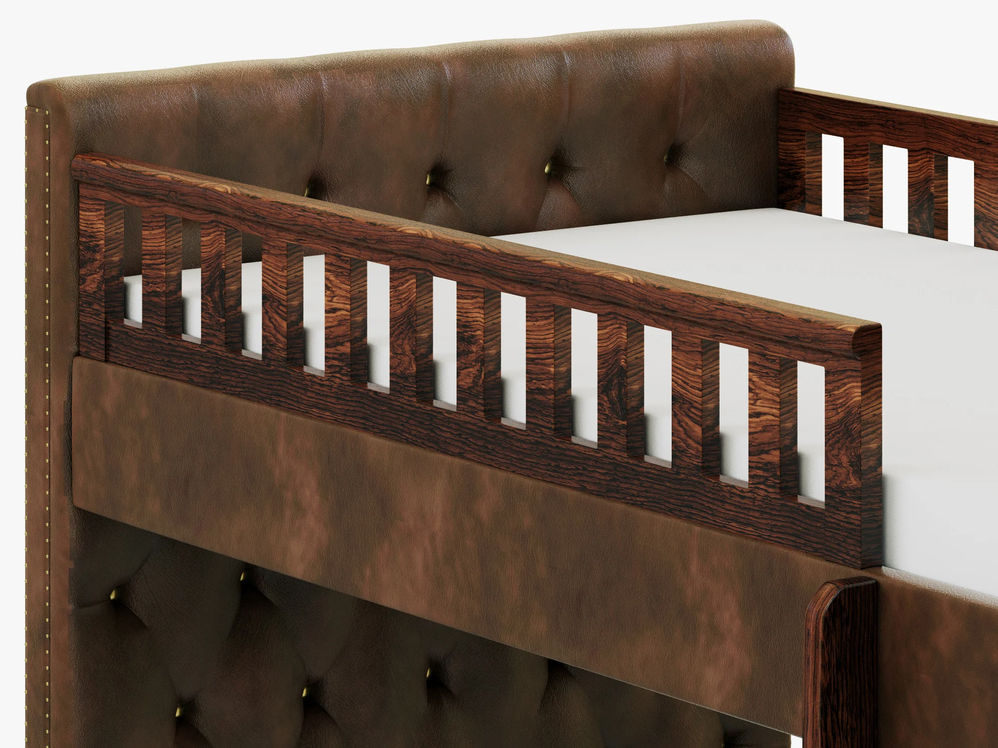 Restoration Hardware Chesterfield Leather Bunk Bed — 3D model preview 3