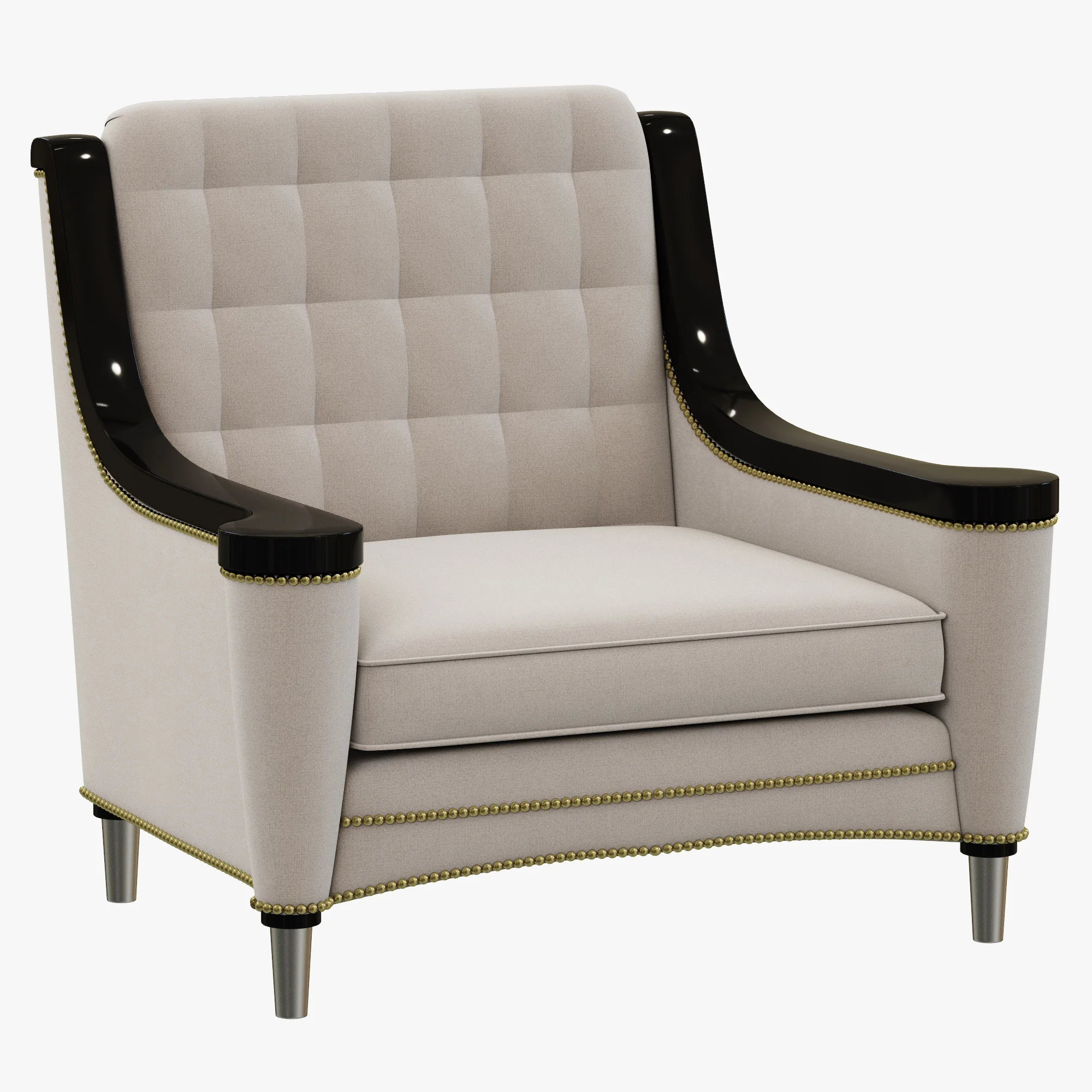 Francesco Molon ARMCHAIR WITH CARVING P521 — 3D model preview 1