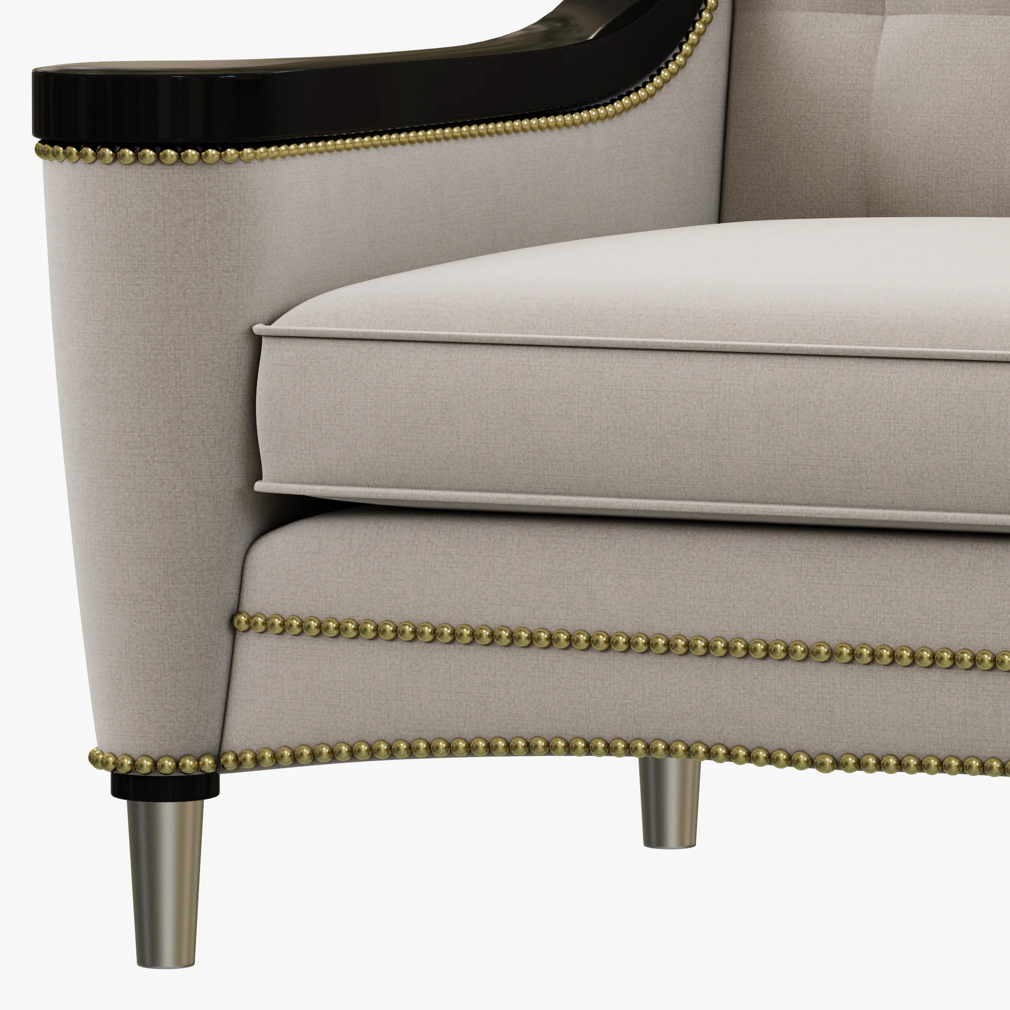 Francesco Molon ARMCHAIR WITH CARVING P521 — 3D model preview 4