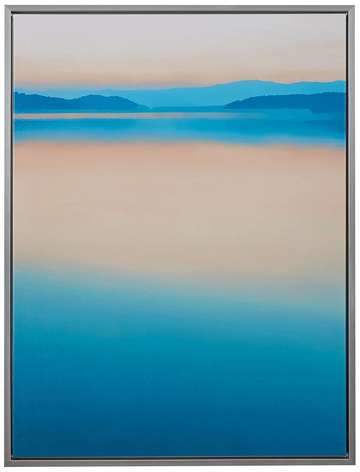 Framed Canvas Wall Art – Calm Water Horizon at Dawn