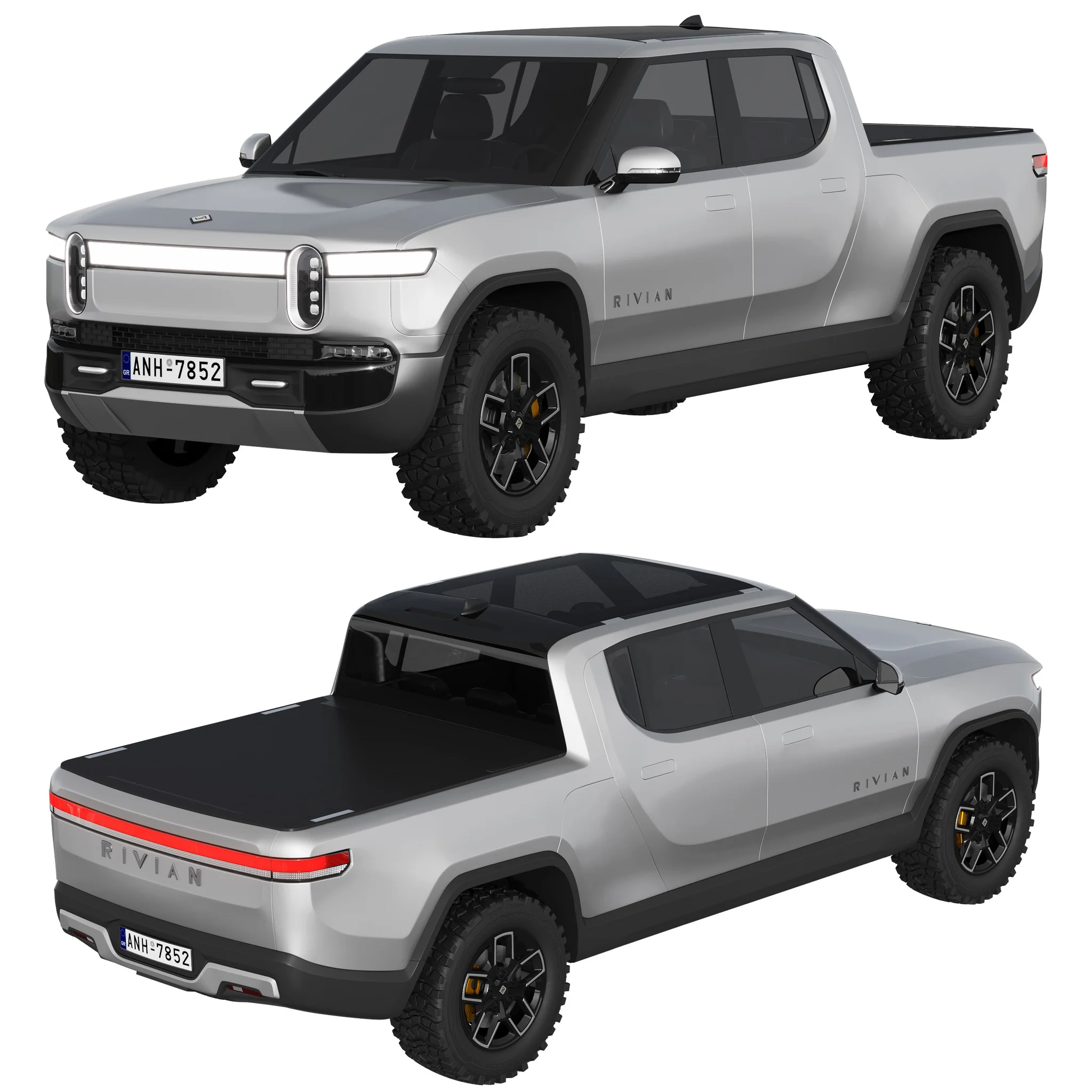 Rivian R1T, 3D model preview 7