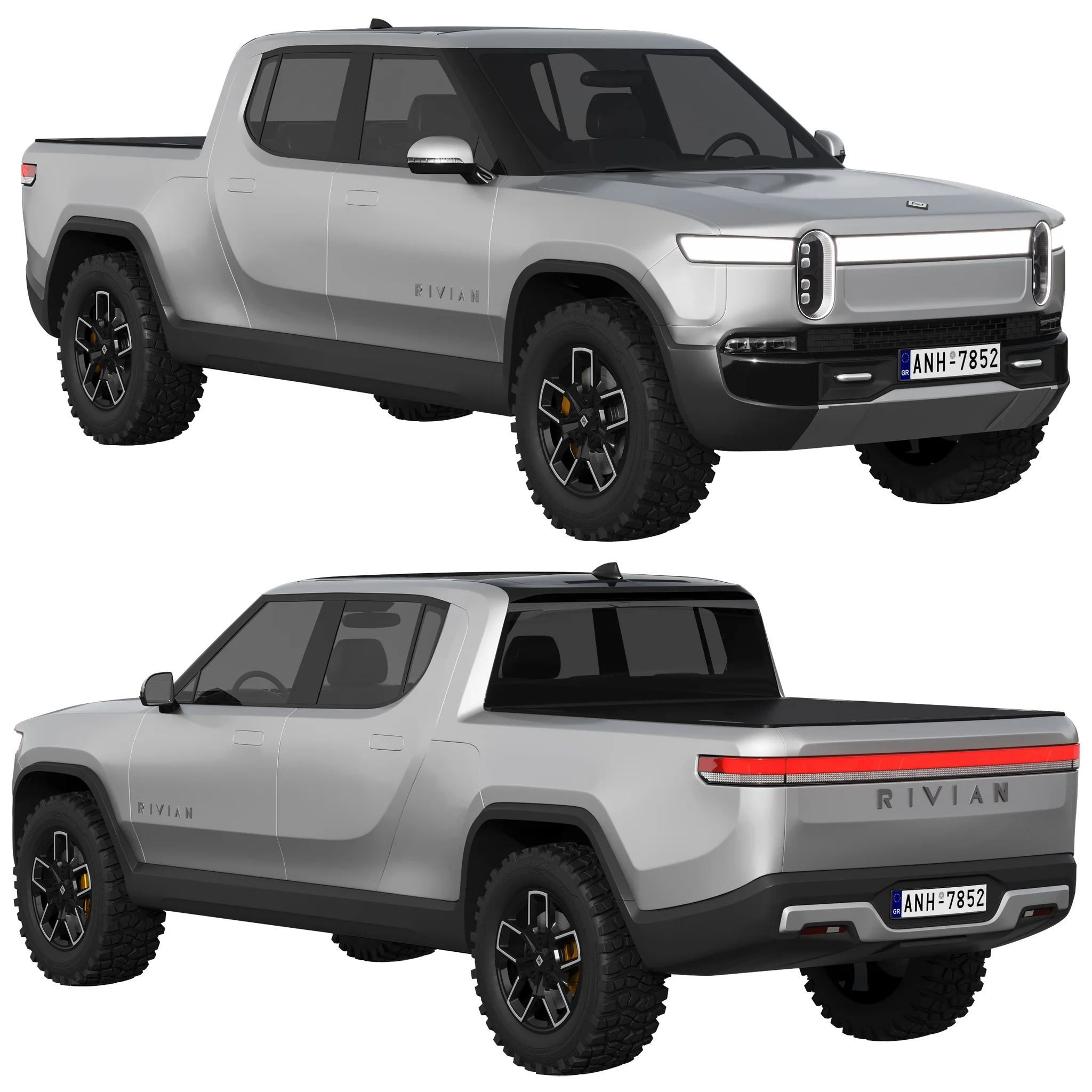 Rivian R1T, 3D model preview 16