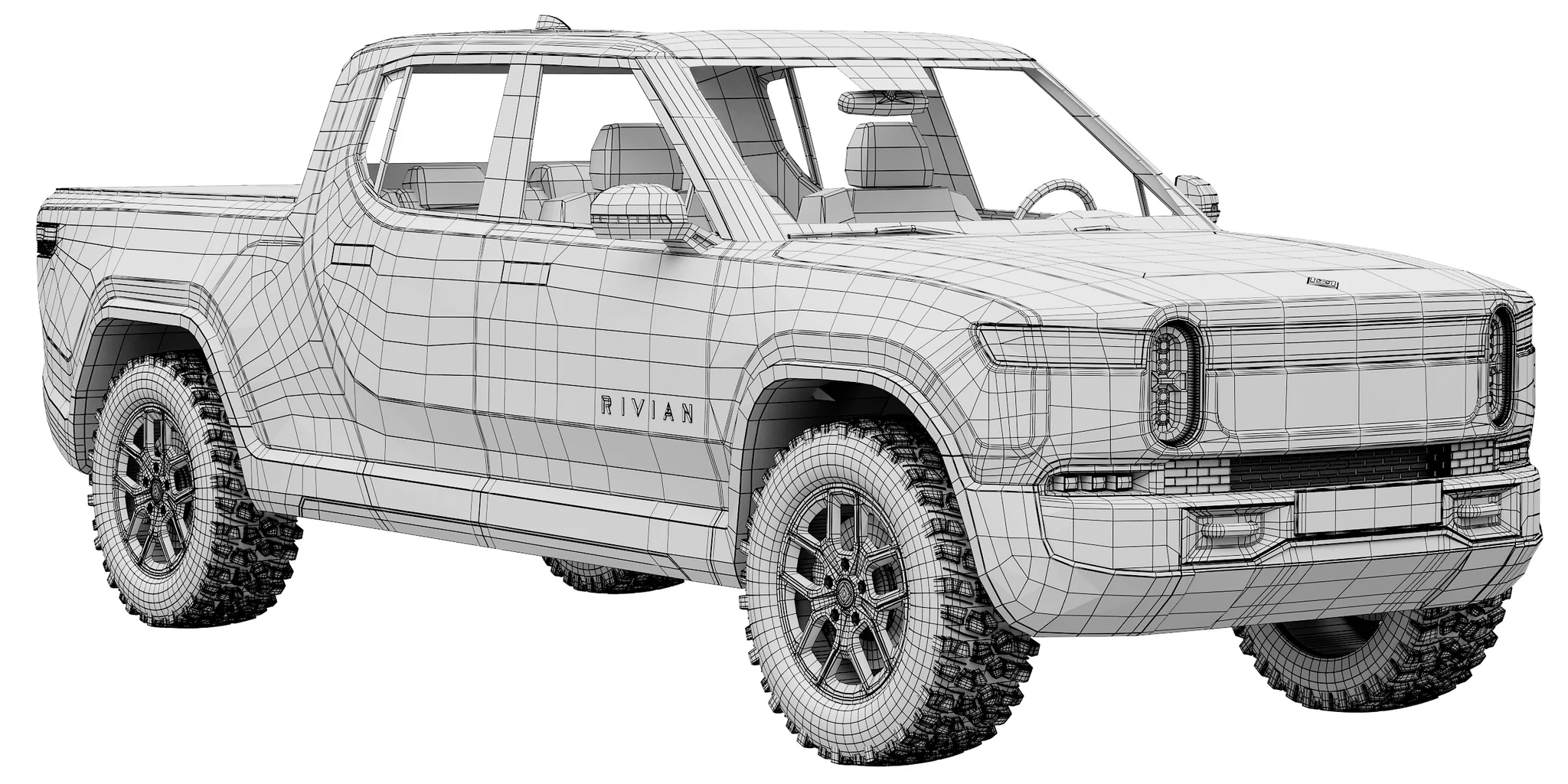 Rivian R1T, 3D model preview 17