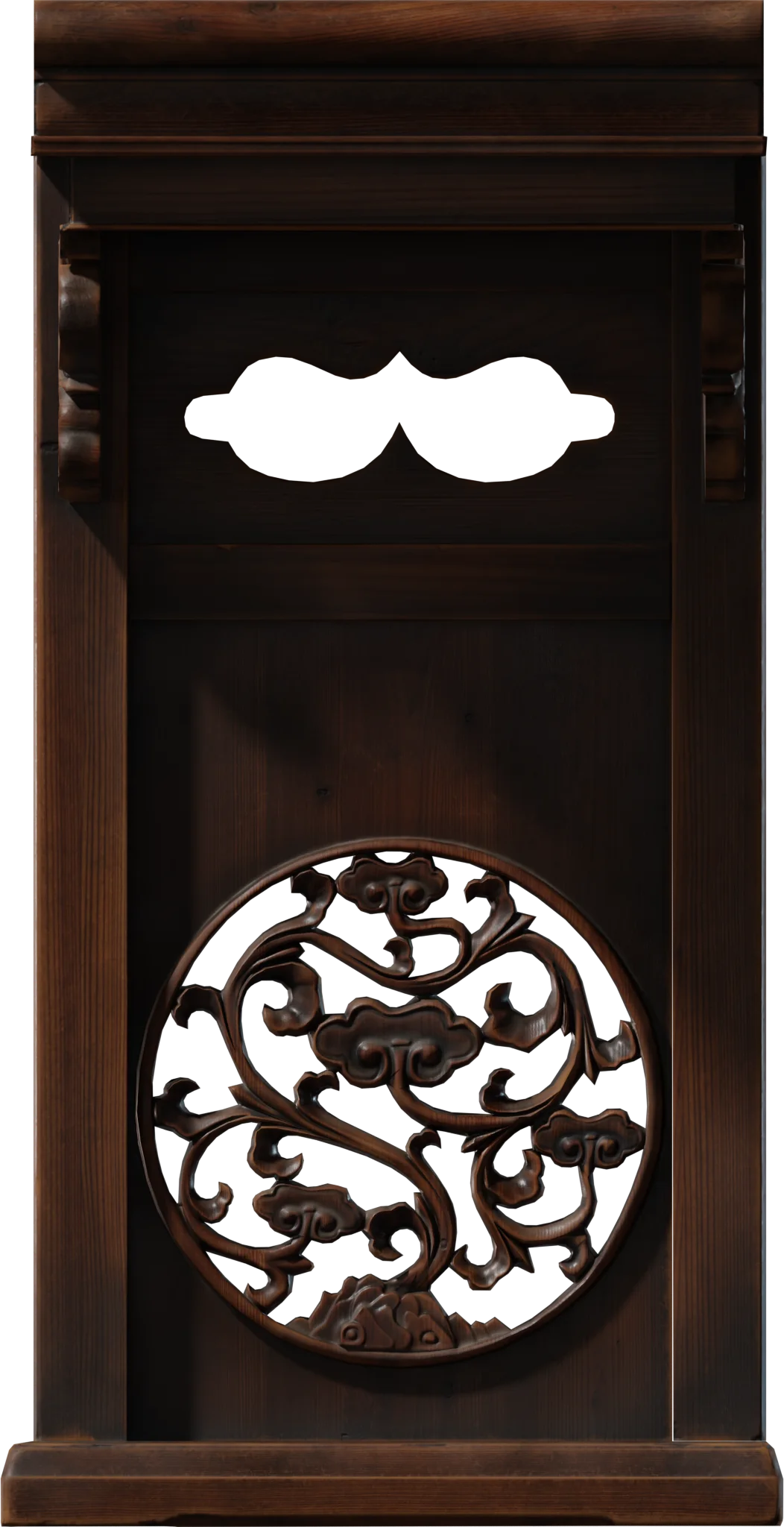 Chinese Altar Console Table with Carved Wood Panels, 3D model preview 3