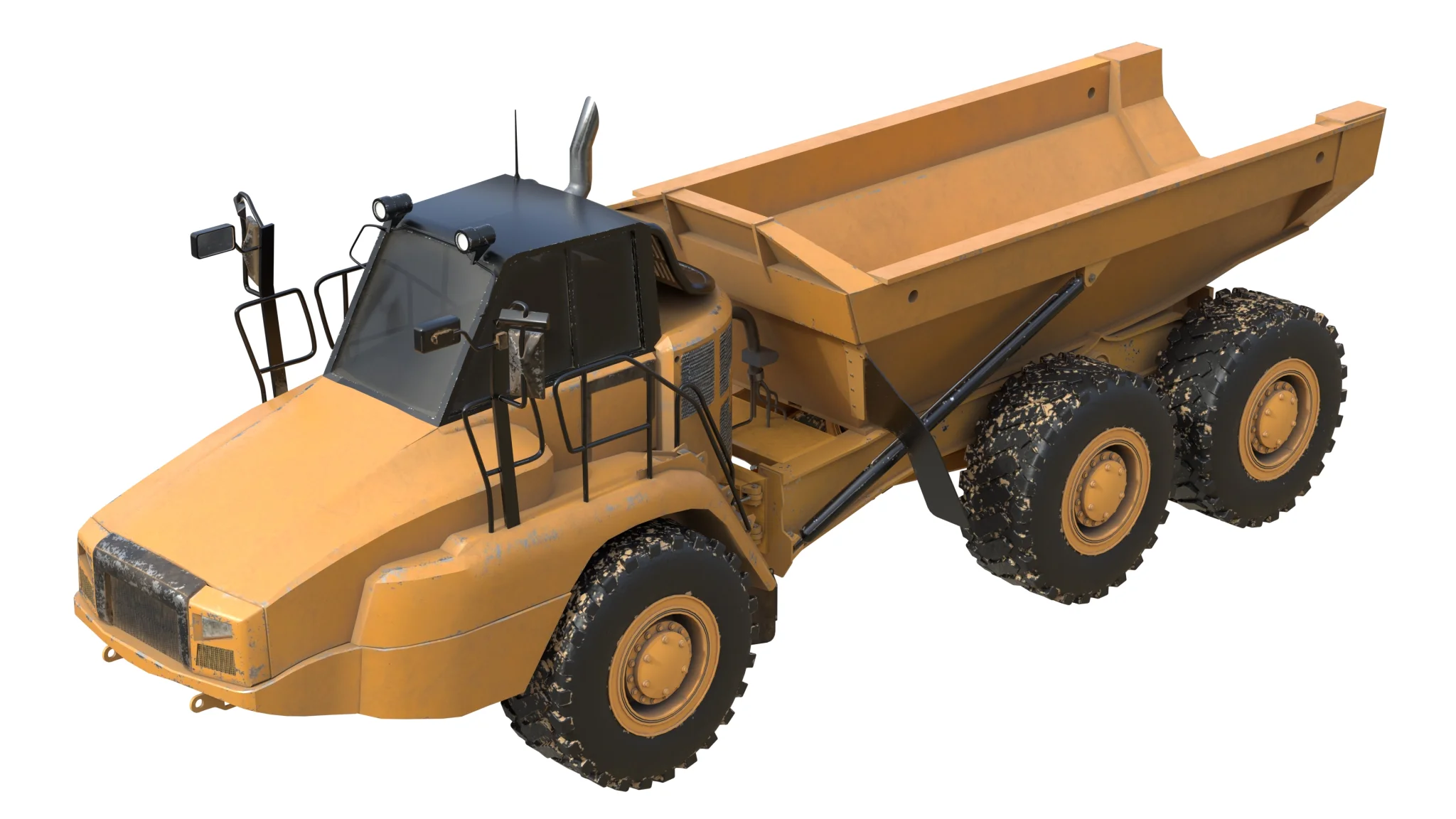 725C2 Three Axle Articulated Truck, 3D model preview 2