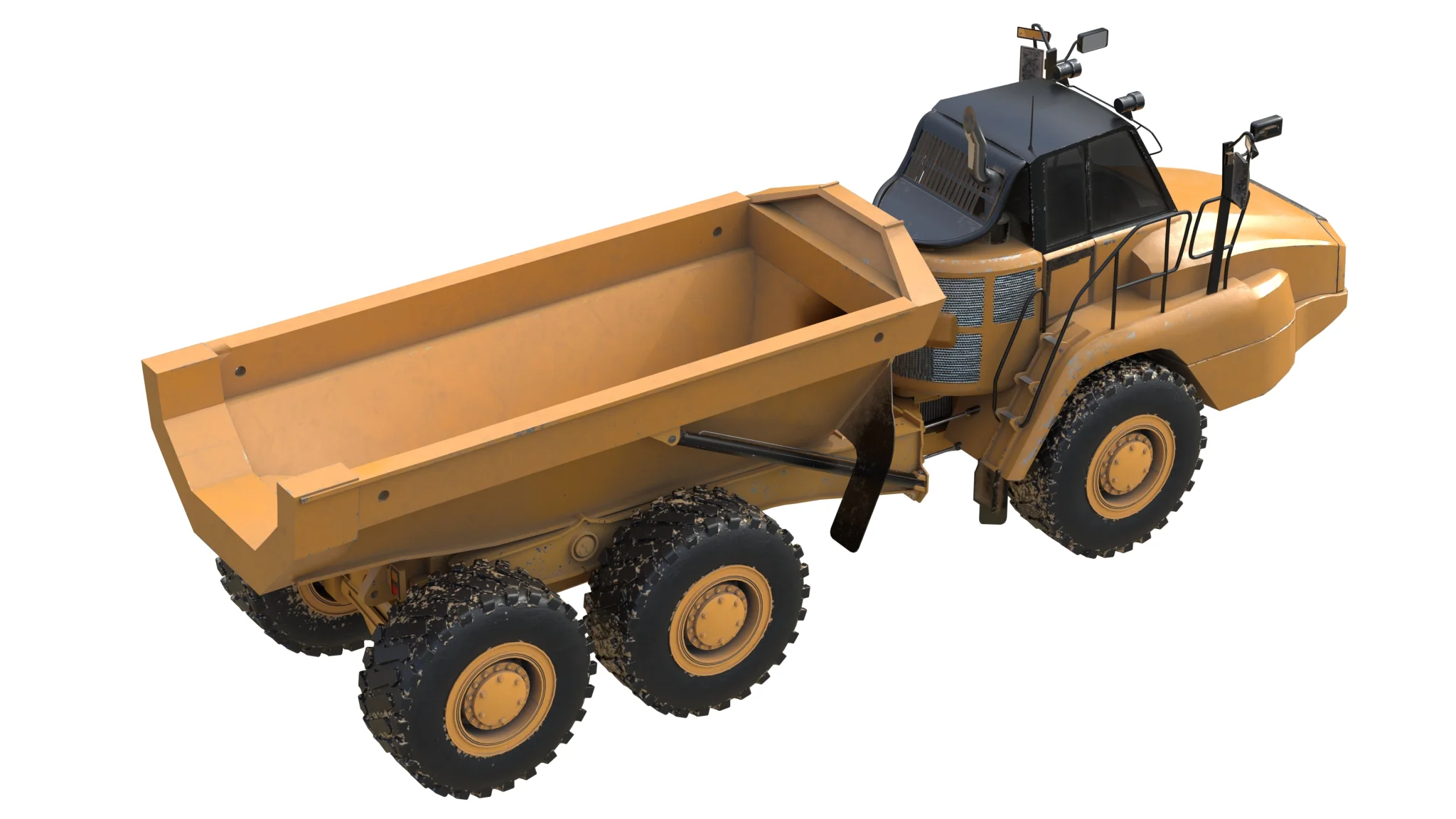 725C2 Three Axle Articulated Truck, 3D model preview 3