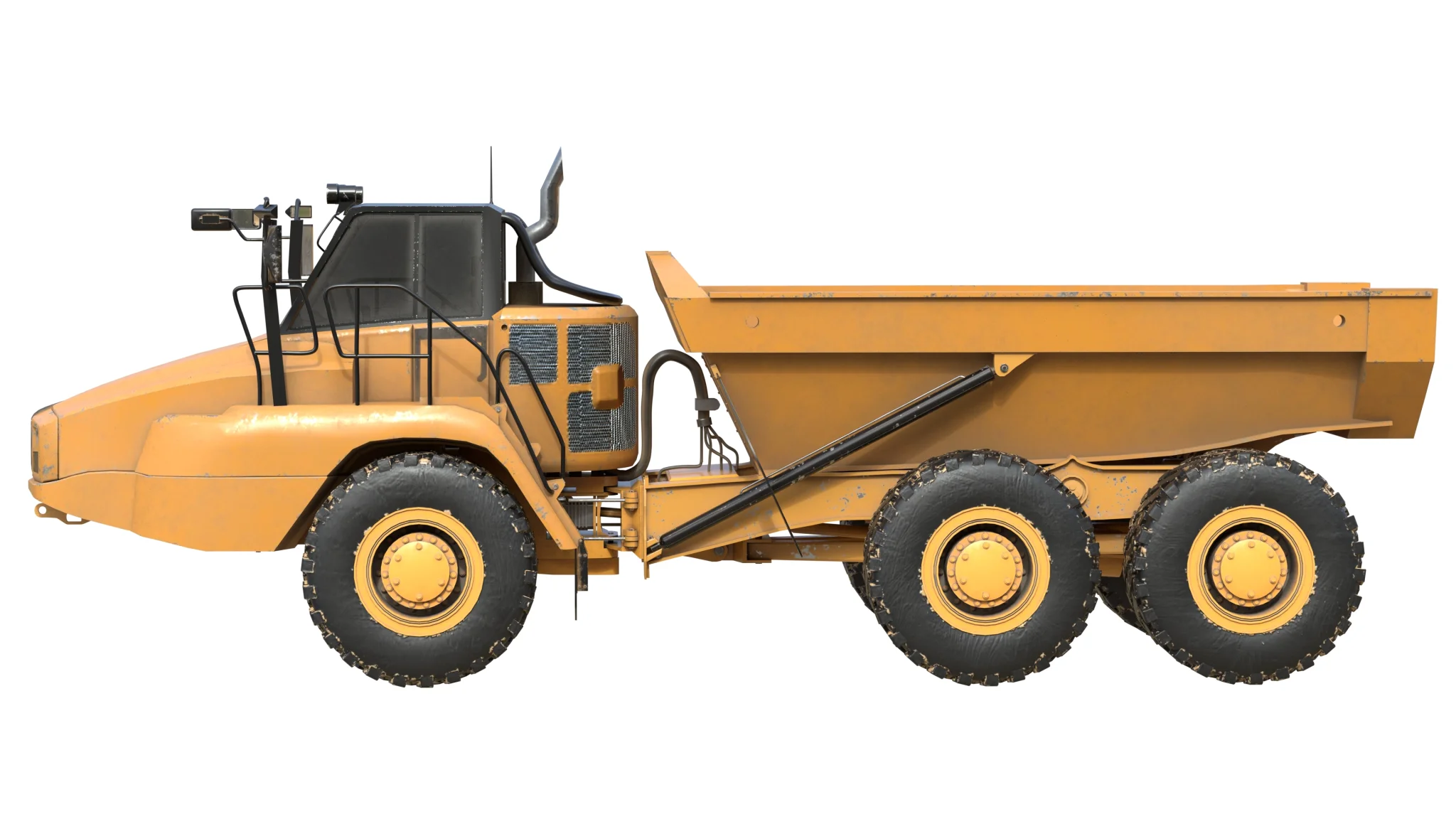 725C2 Three Axle Articulated Truck, 3D model preview 4