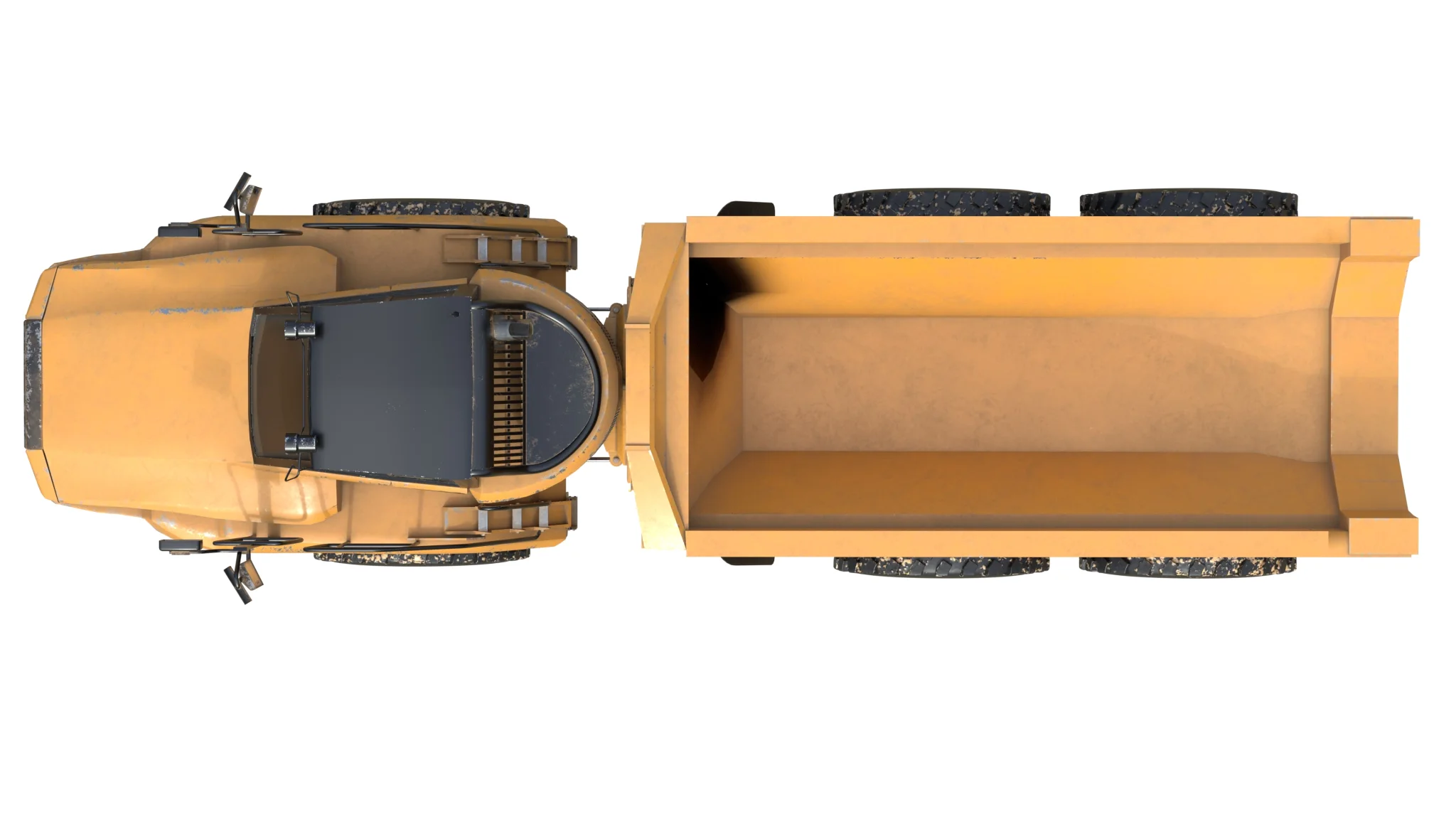 725C2 Three Axle Articulated Truck, 3D model preview 5