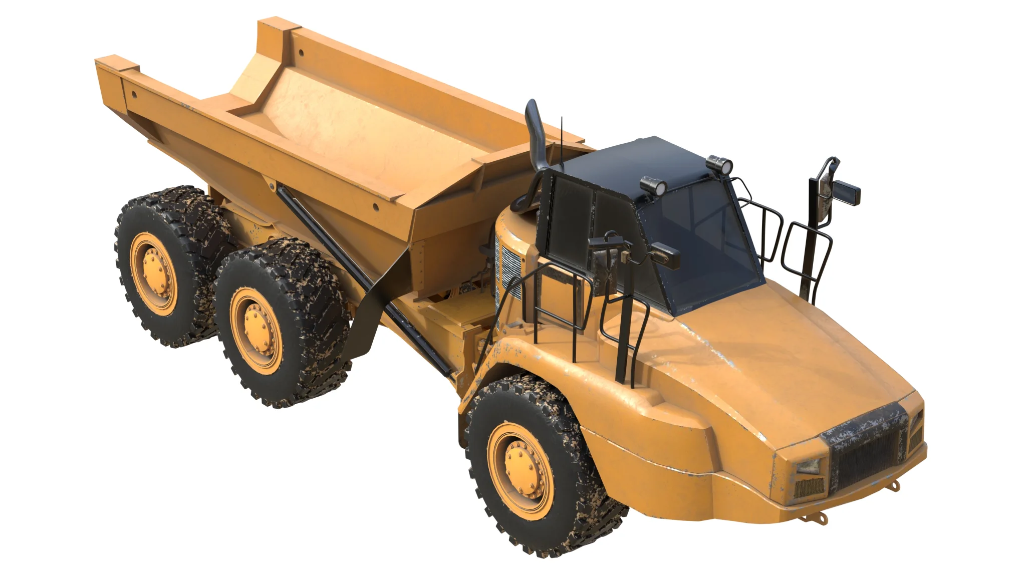 725C2 Three Axle Articulated Truck, 3D model preview 6