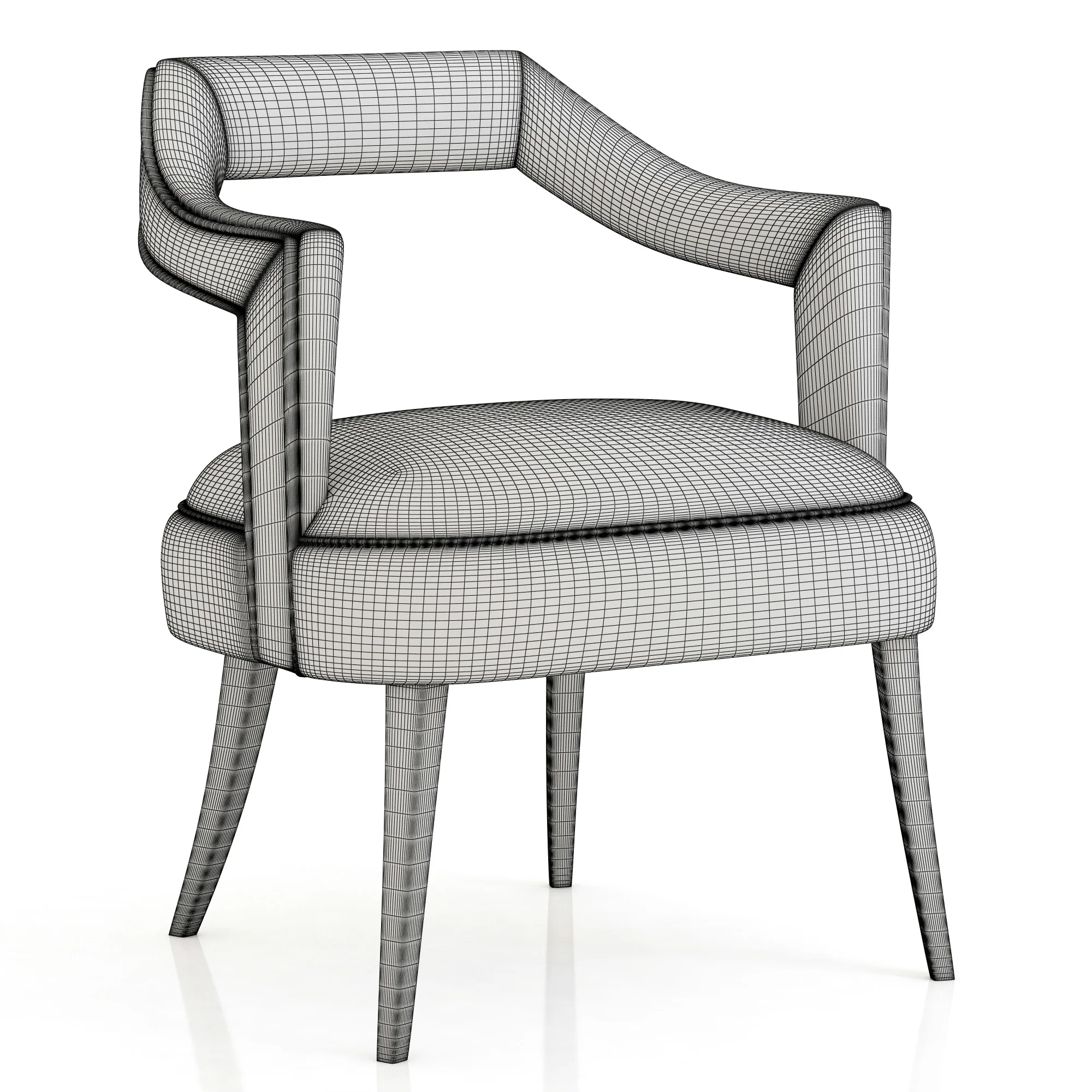 Brabbu OKA Dining Chair — 3D model preview 2