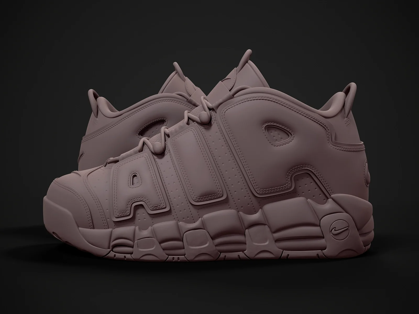 Nike Air More Uptempo'96 (3d print Model), 3D model preview 2