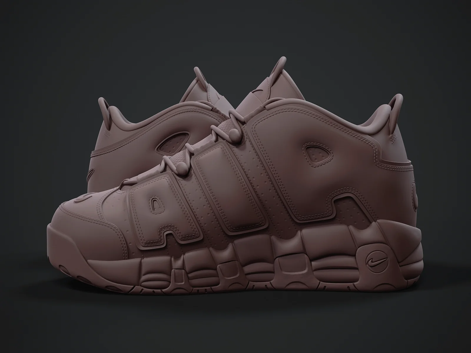 Nike Air More Uptempo'96 (3d print Model), 3D model preview 3