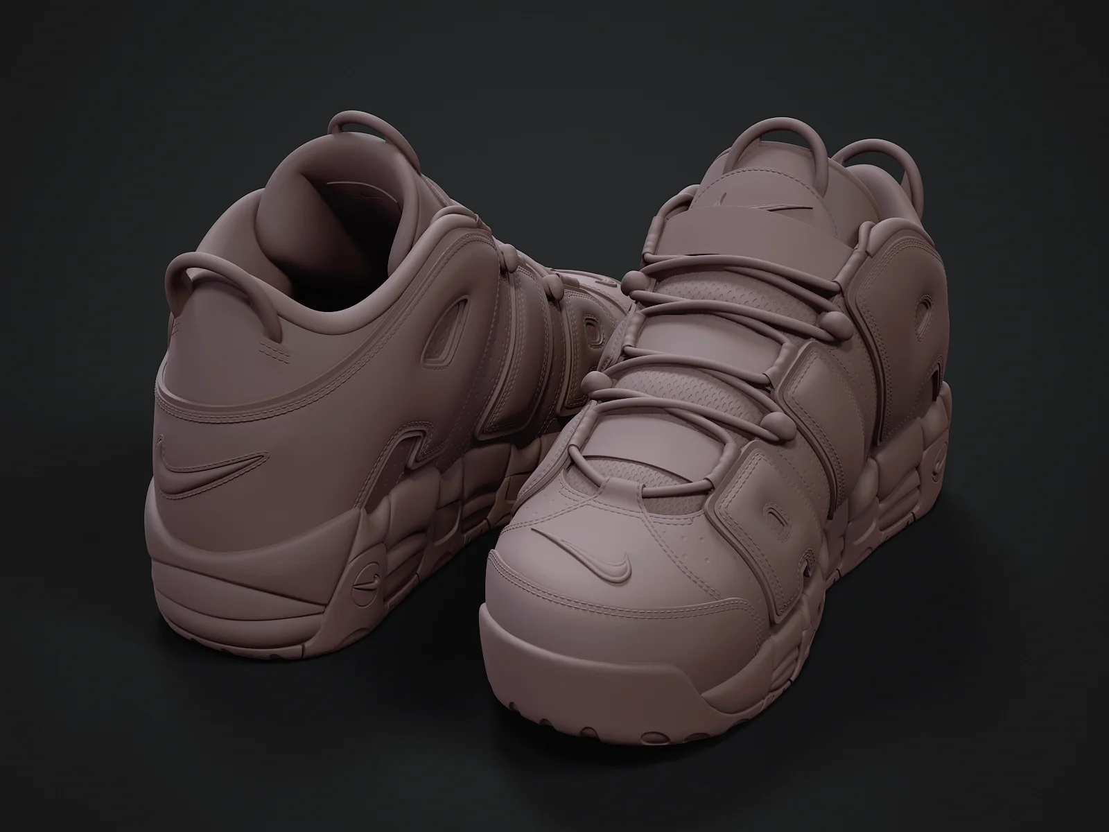 Nike Air More Uptempo'96 (3d print Model), 3D model preview 4