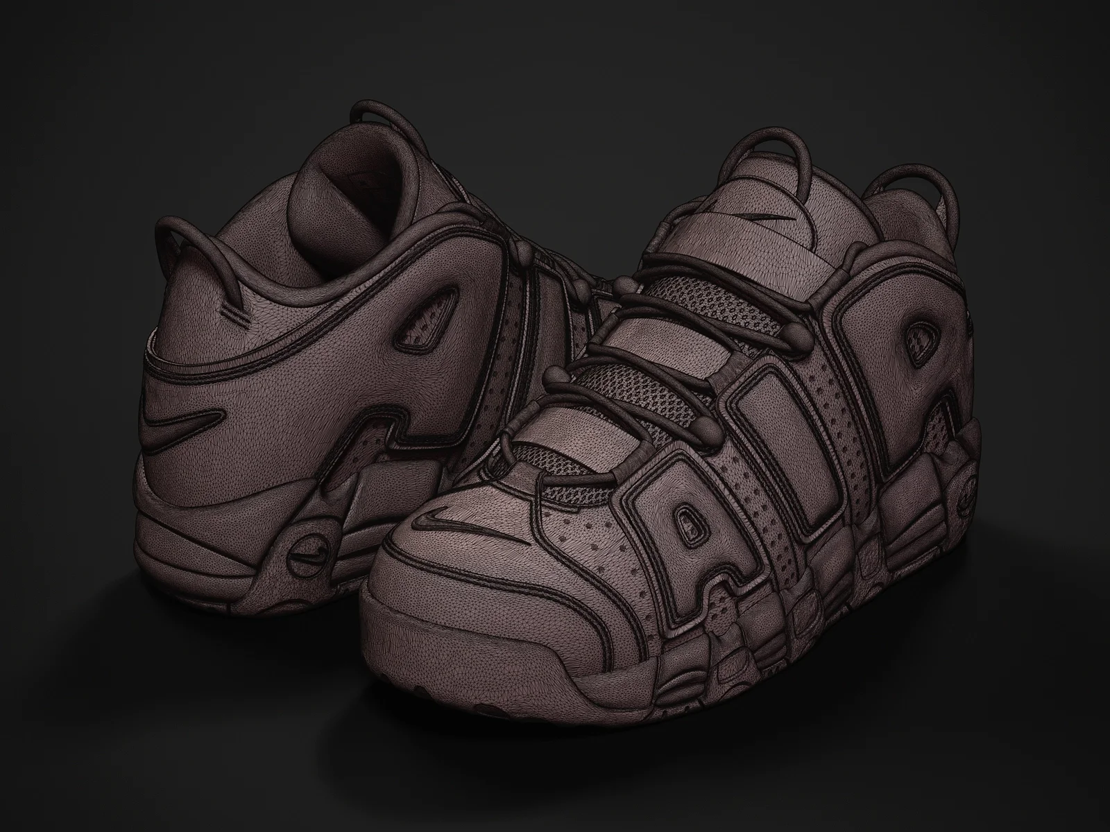 Nike Air More Uptempo'96 (3d print Model), 3D model preview 7