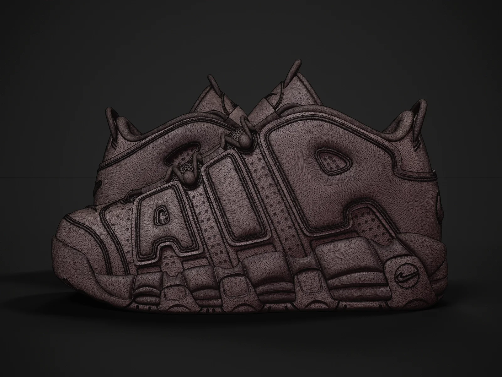 Nike Air More Uptempo'96 (3d print Model), 3D model preview 8
