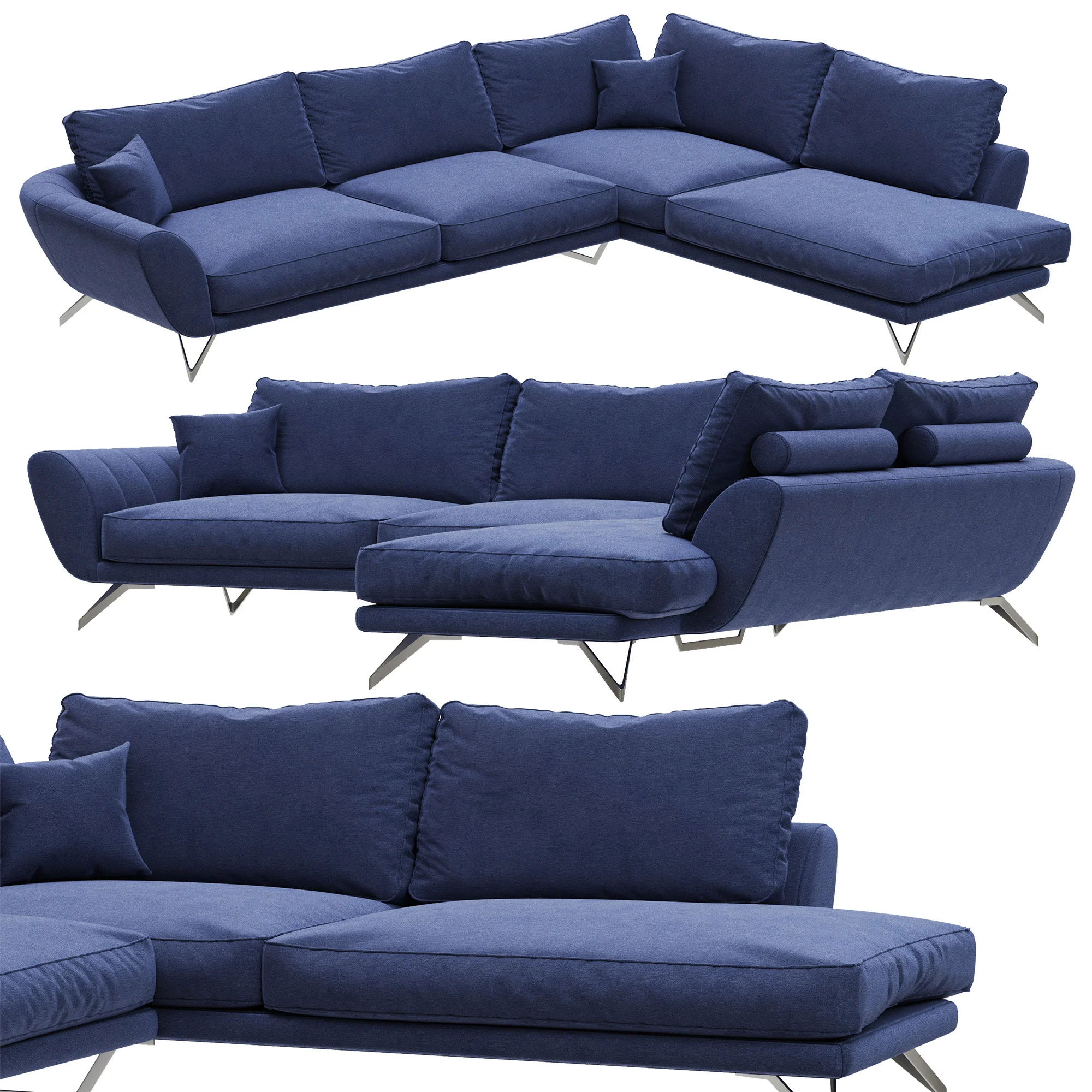 Roche Bobois CARACTERE CORNER COMPOSITION — 3D model preview 3