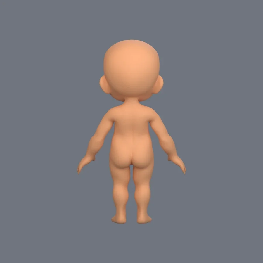 Basemesh Child 6, 3D model preview 4