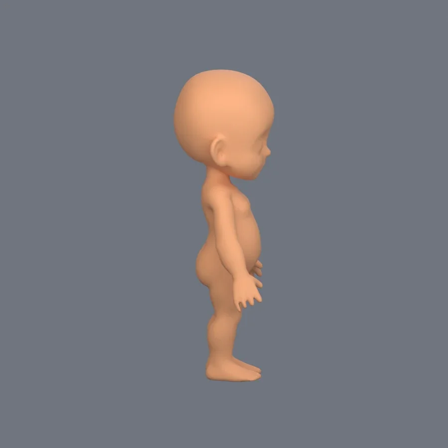 Basemesh Child 6, 3D model preview 5