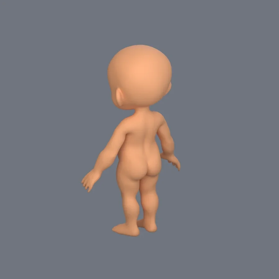 Basemesh Child 6, 3D model preview 6