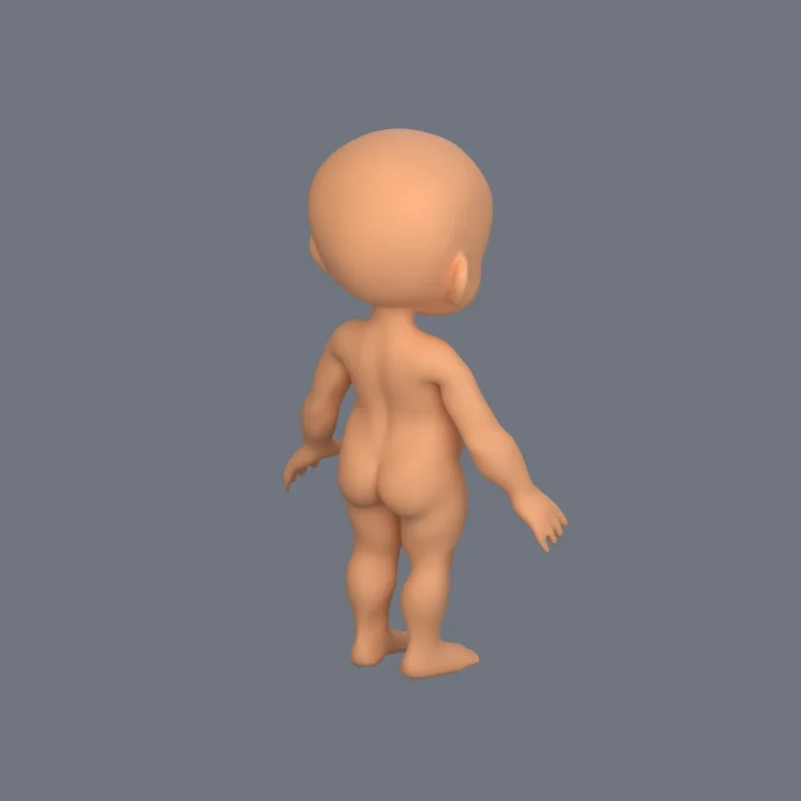 Basemesh Child 6, 3D model preview 7