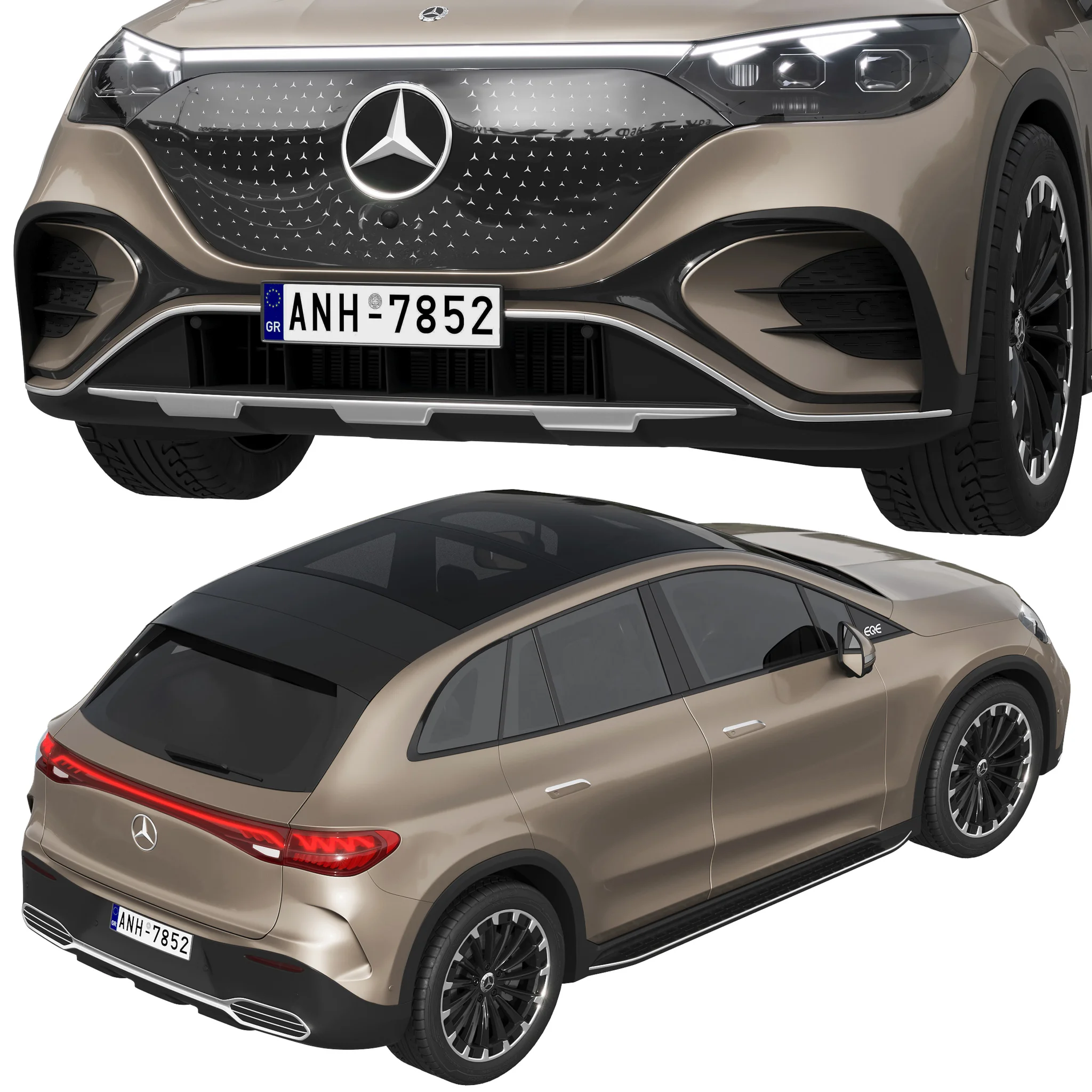 Mercedes Benz EQE SUV, 3D model preview 3