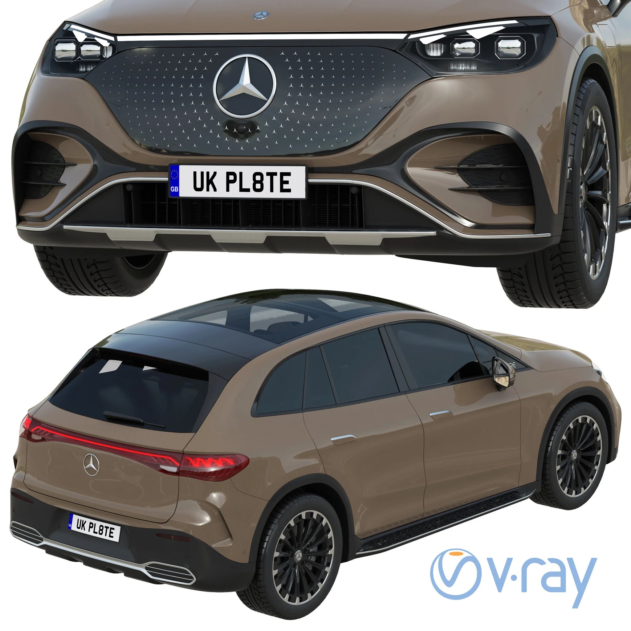 Mercedes Benz EQE SUV, 3D model preview 5