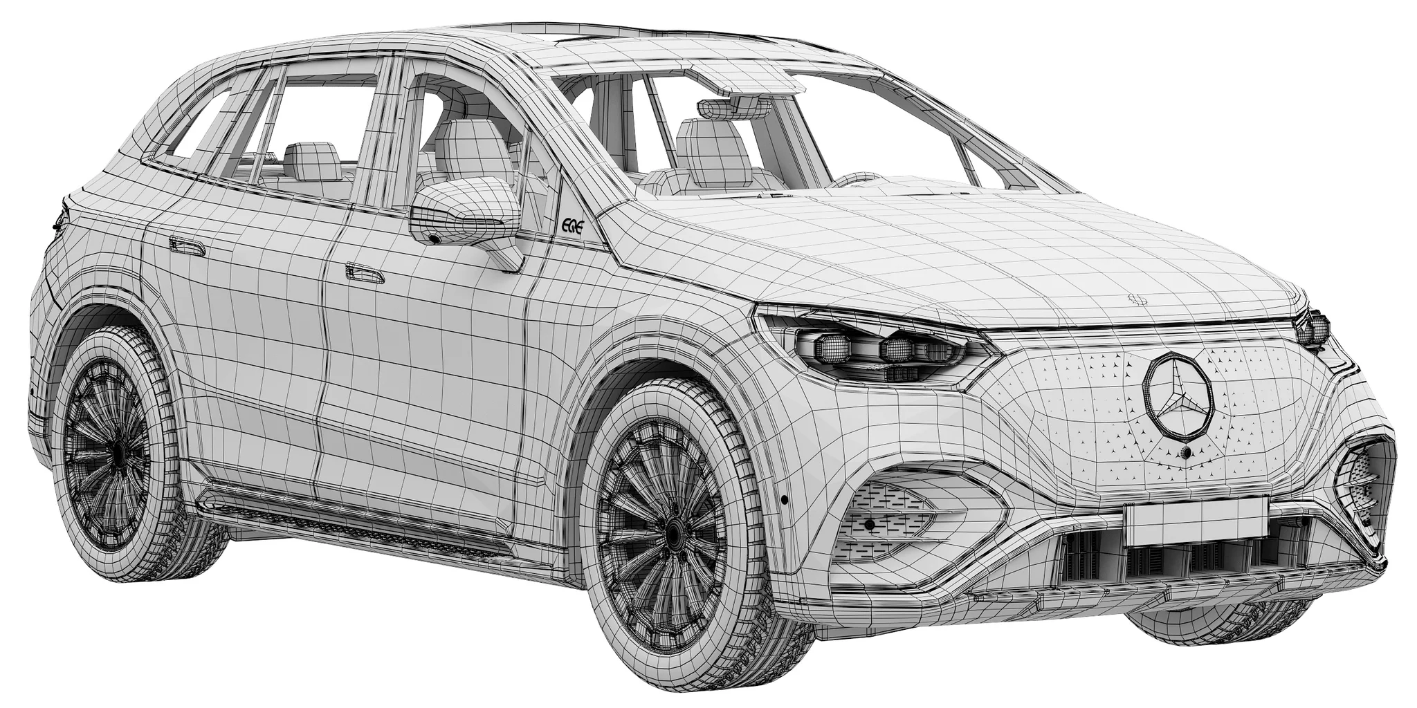 Mercedes Benz EQE SUV, 3D model preview 17