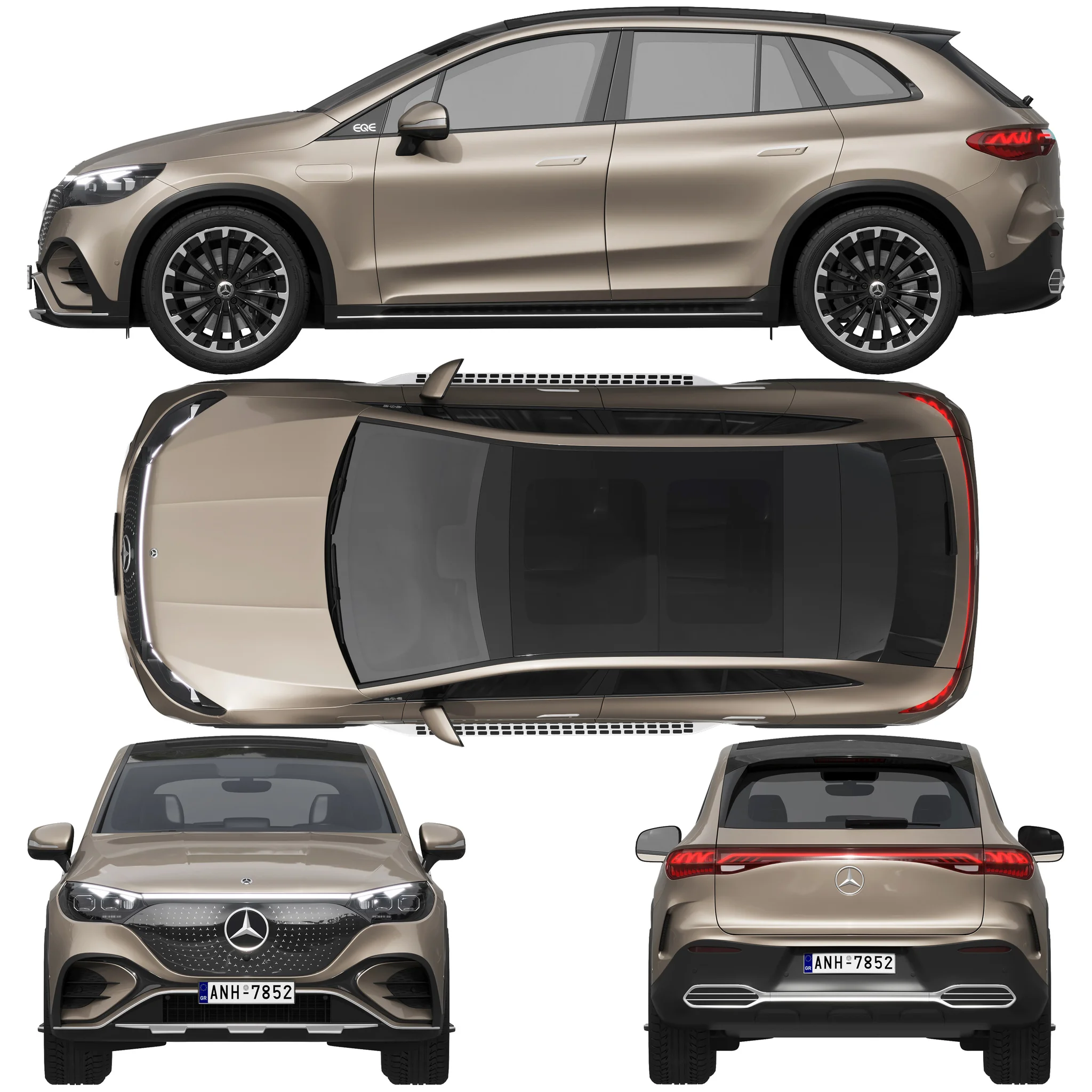 Mercedes Benz EQE SUV, 3D model preview 28