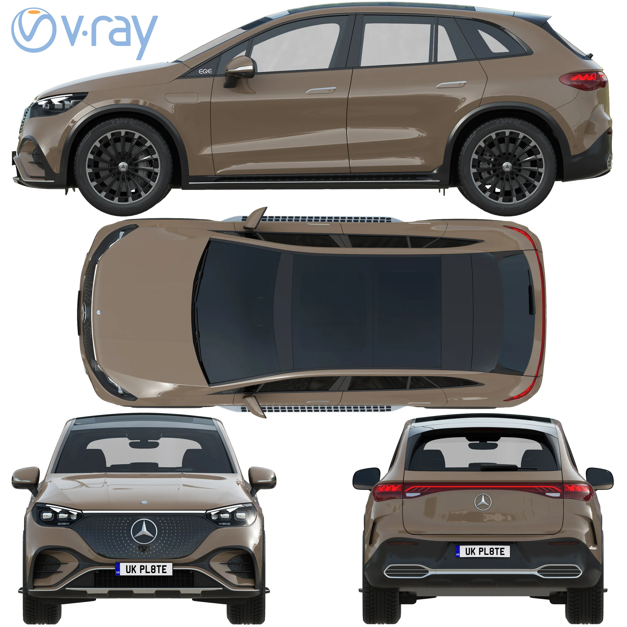 Mercedes Benz EQE SUV, 3D model preview 30