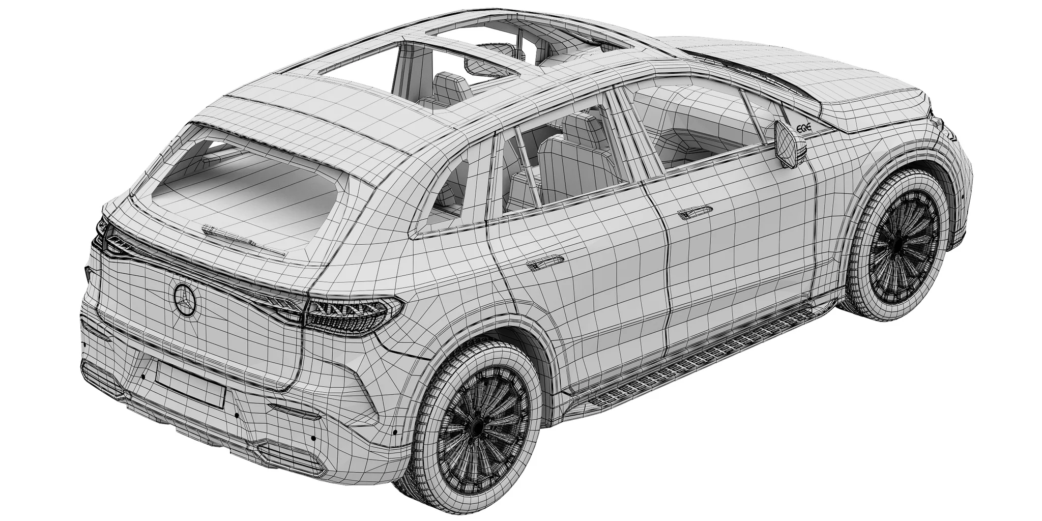 Mercedes Benz EQE SUV, 3D model preview 36