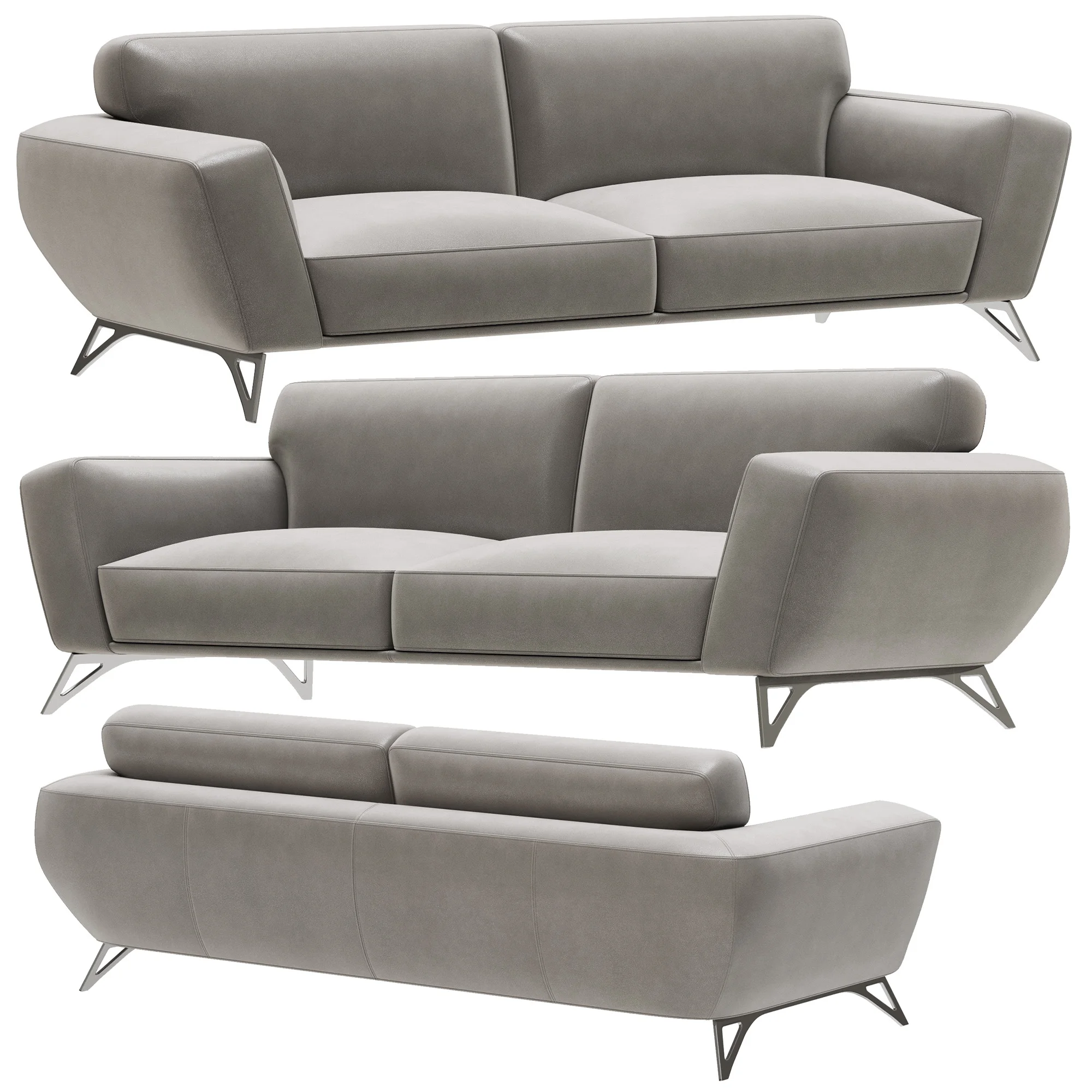 Roche Bobois INSPIRATION Large 3 Seat Sofa — 3D model preview 2