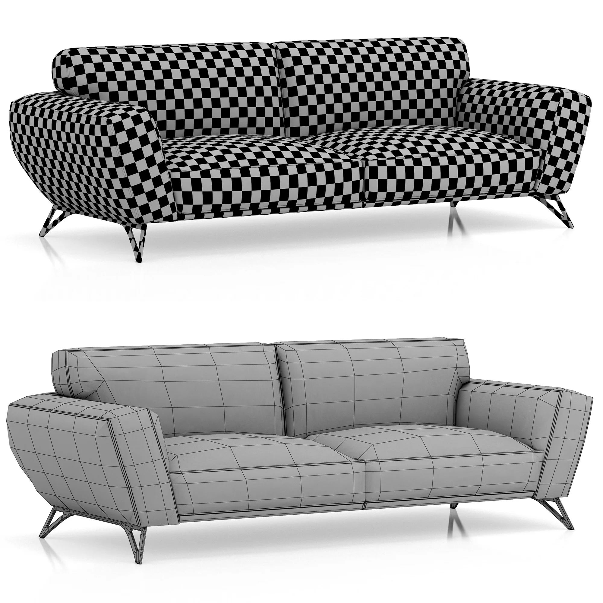 Roche Bobois INSPIRATION Large 3 Seat Sofa — 3D model preview 9