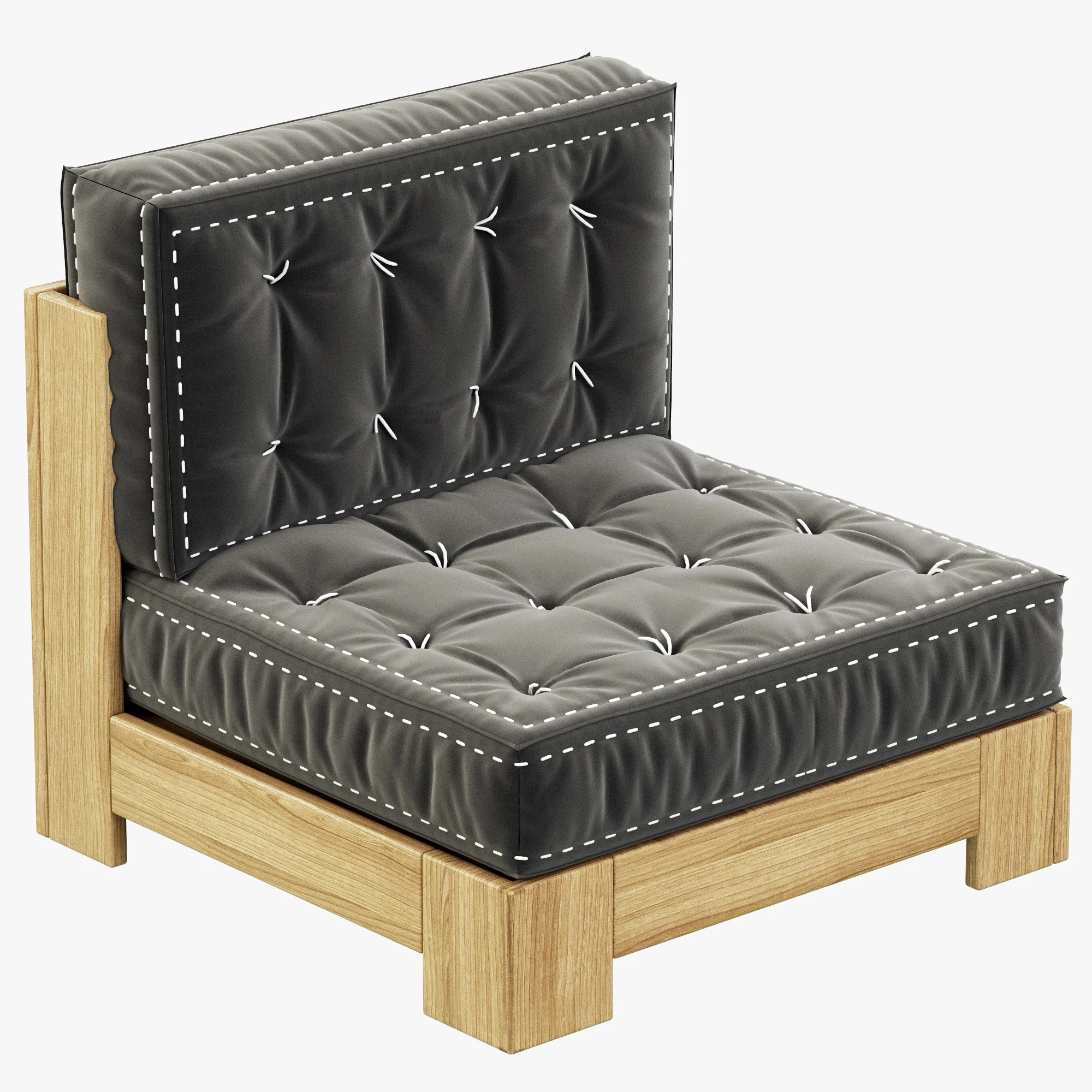 RH Teen Callum Armless Chair — 3D model preview 1