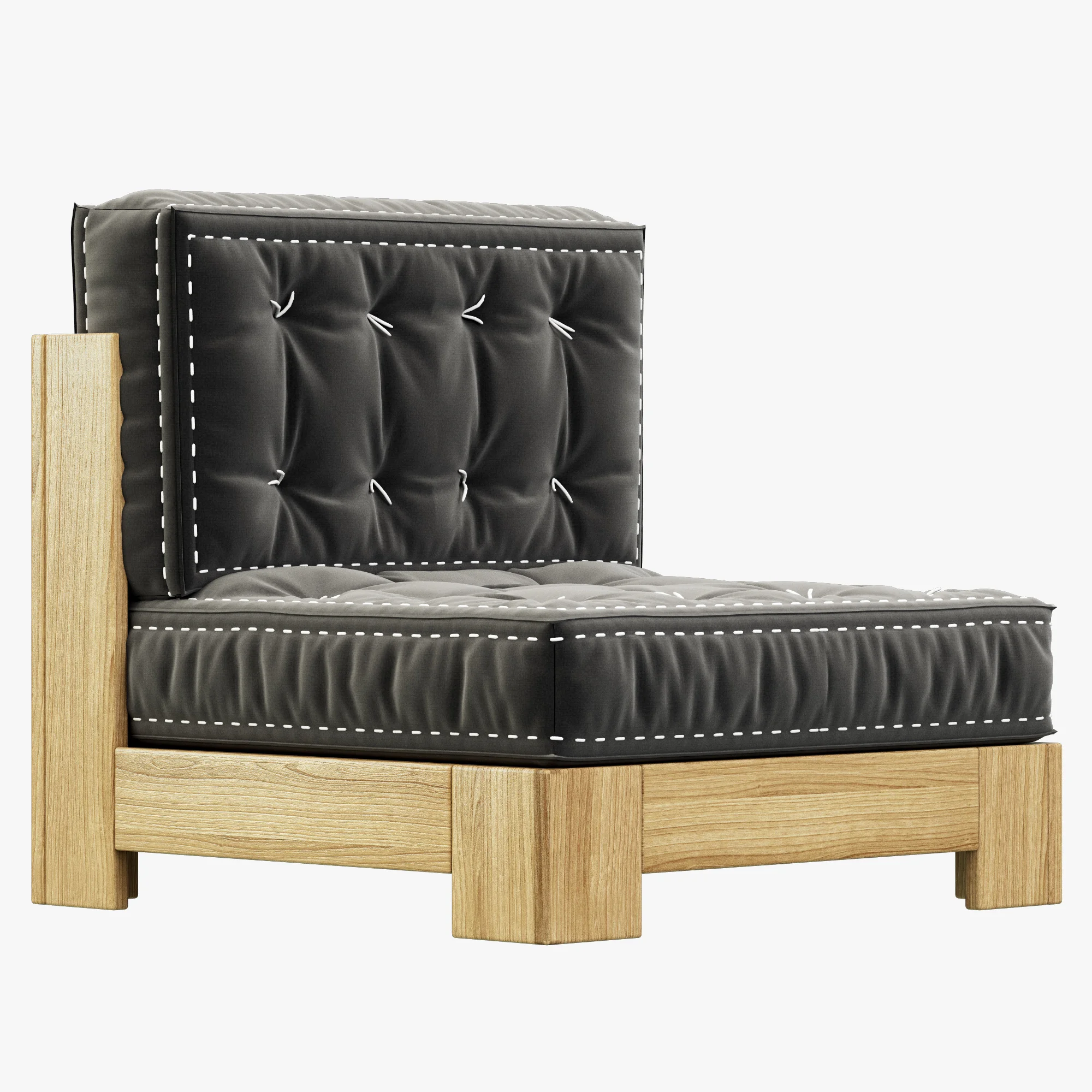 RH Teen Callum Armless Chair — 3D model preview 6