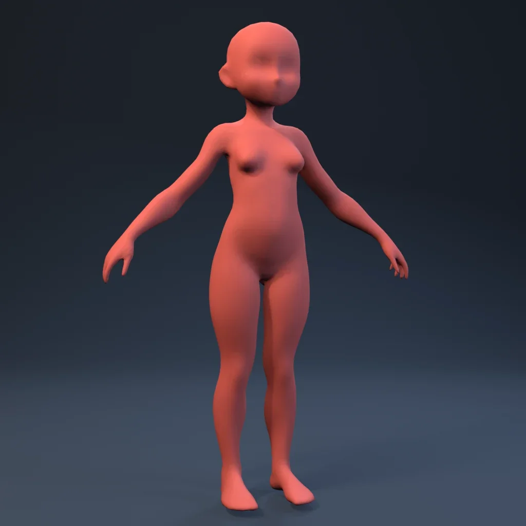 Basemesh Stylized Girl 10
