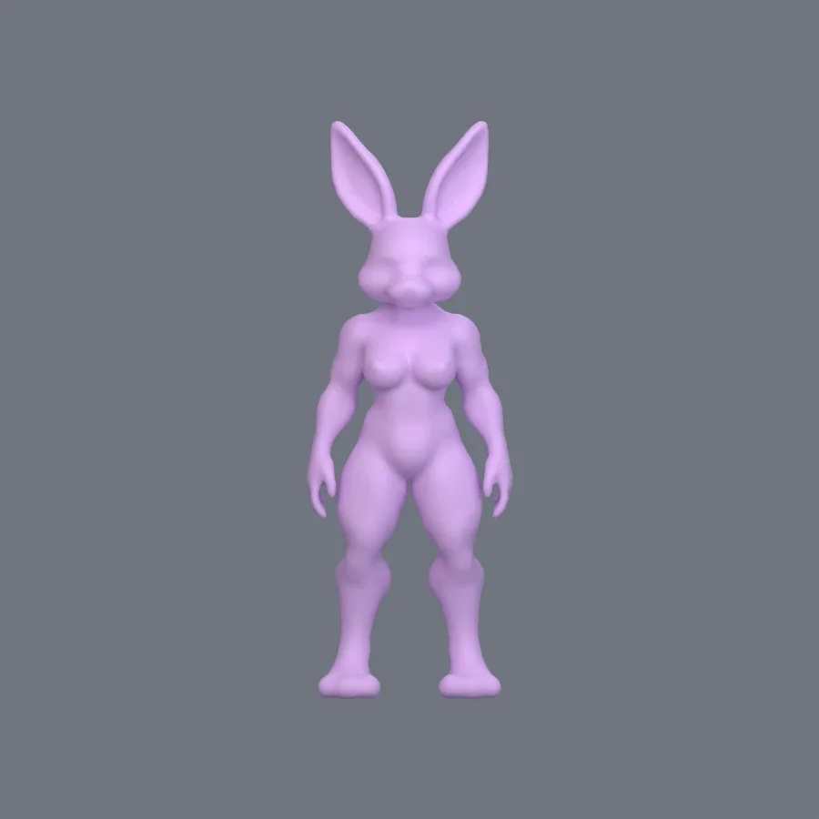 Furry Character Stylized 04, 3D model preview 1