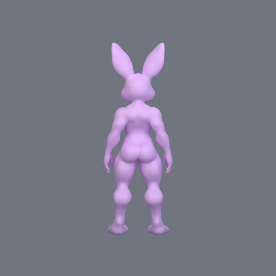 Furry Character Stylized 04, 3D model preview 4