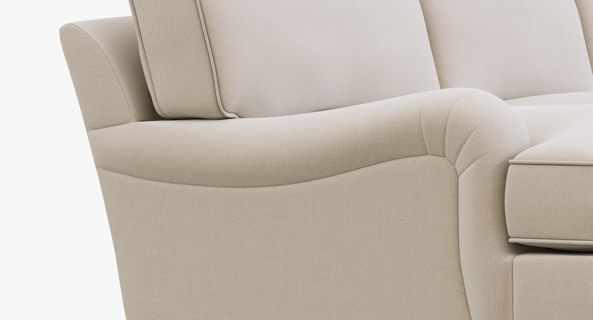 Restoration Hardware English Roll Arm Upholstered Sofa — 3D model preview 5