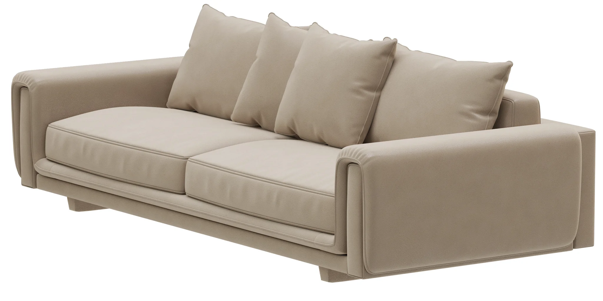 Roche Bobois UNDERLINE 4 Seat Sofa — 3D model preview 3
