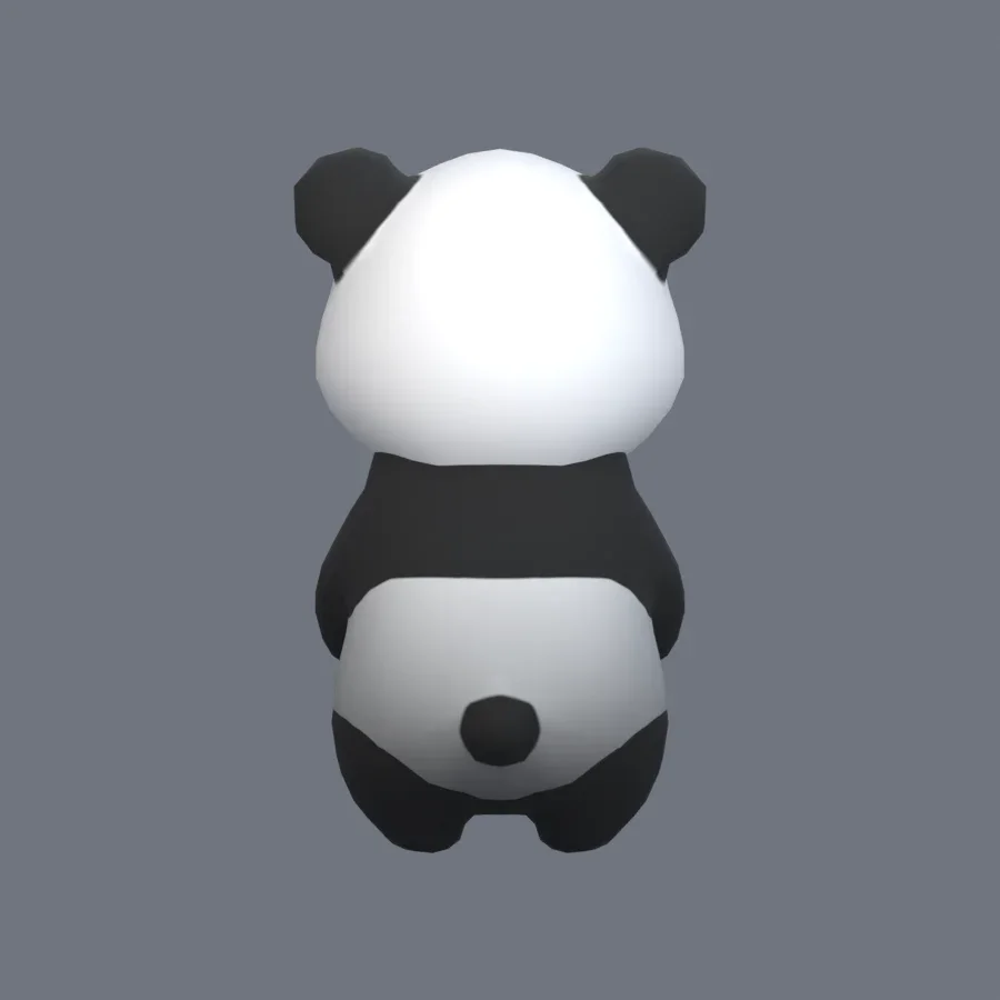 Stylized Animal Panda, 3D model preview 4
