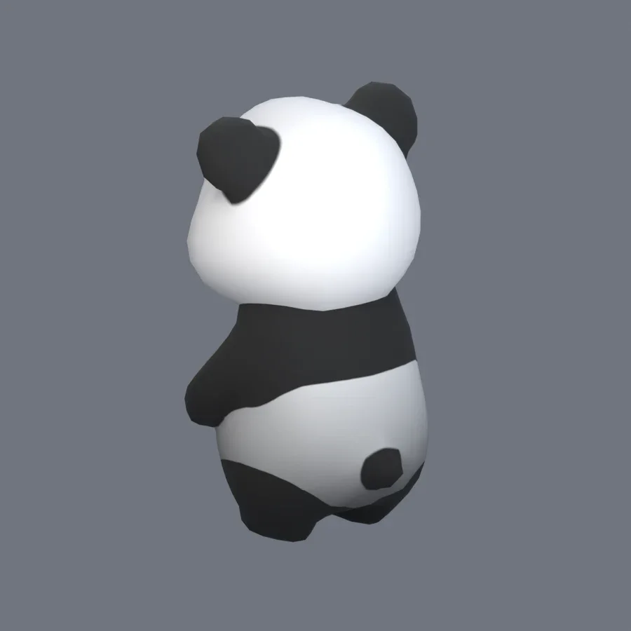 Stylized Animal Panda, 3D model preview 6