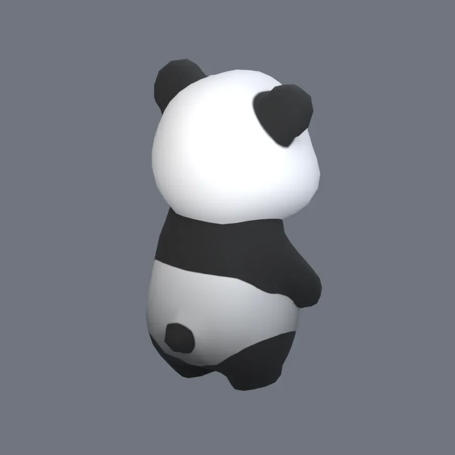 Stylized Animal Panda, 3D model preview 7
