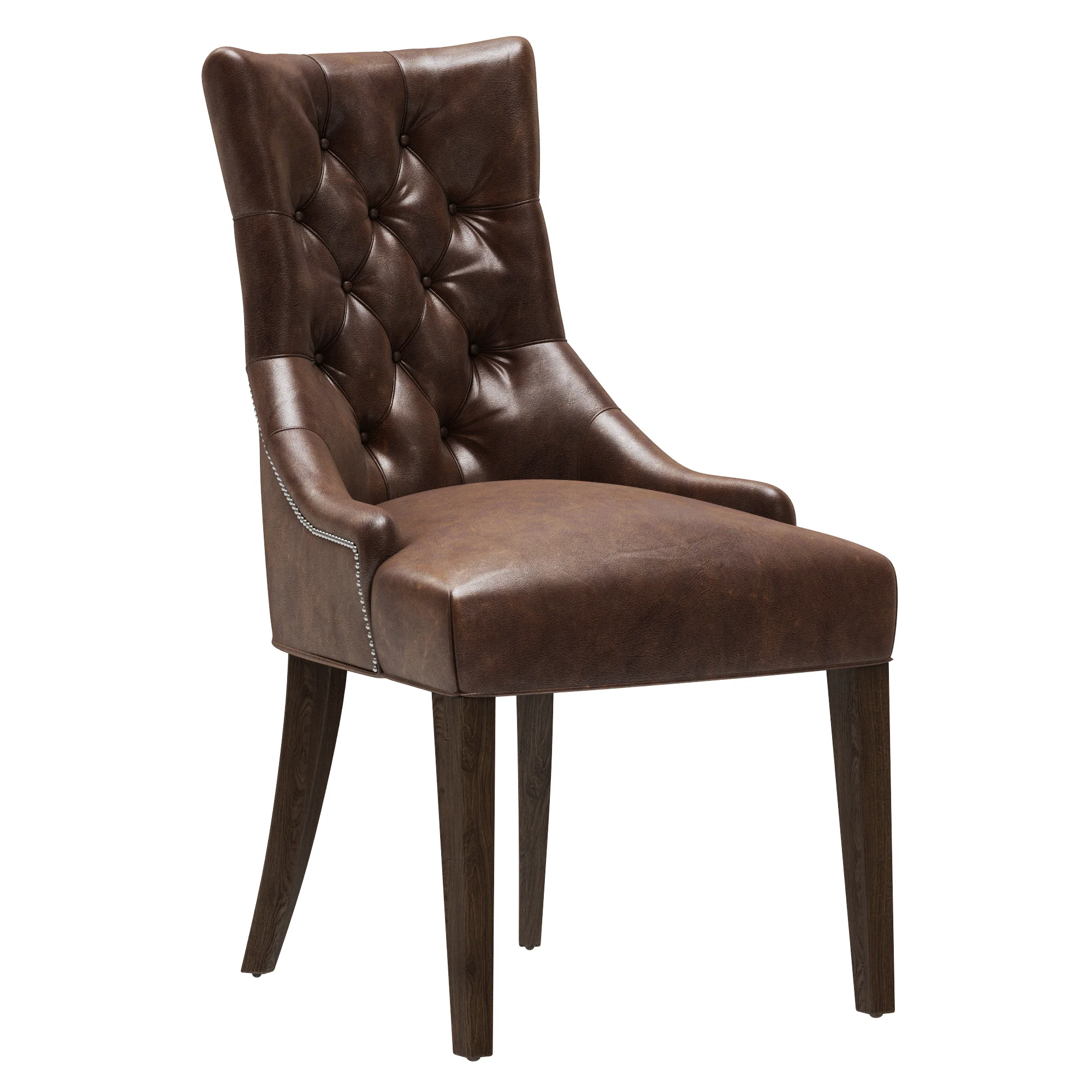 Restoration Hardware Martine Tufted Leather Armchair — 3D model preview 1