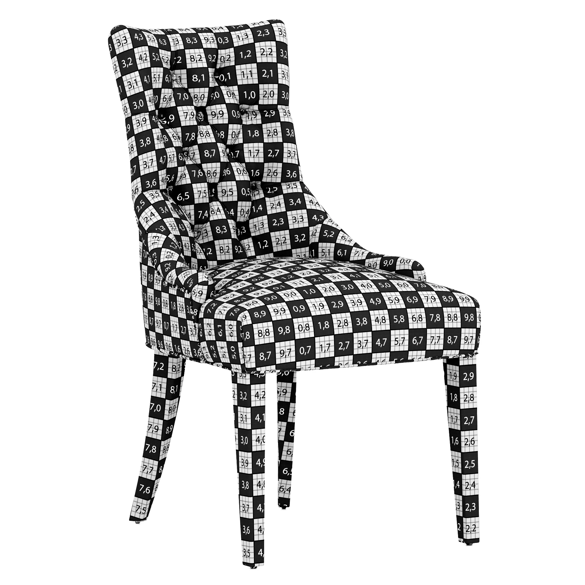 Restoration Hardware Martine Tufted Leather Armchair — 3D model preview 10