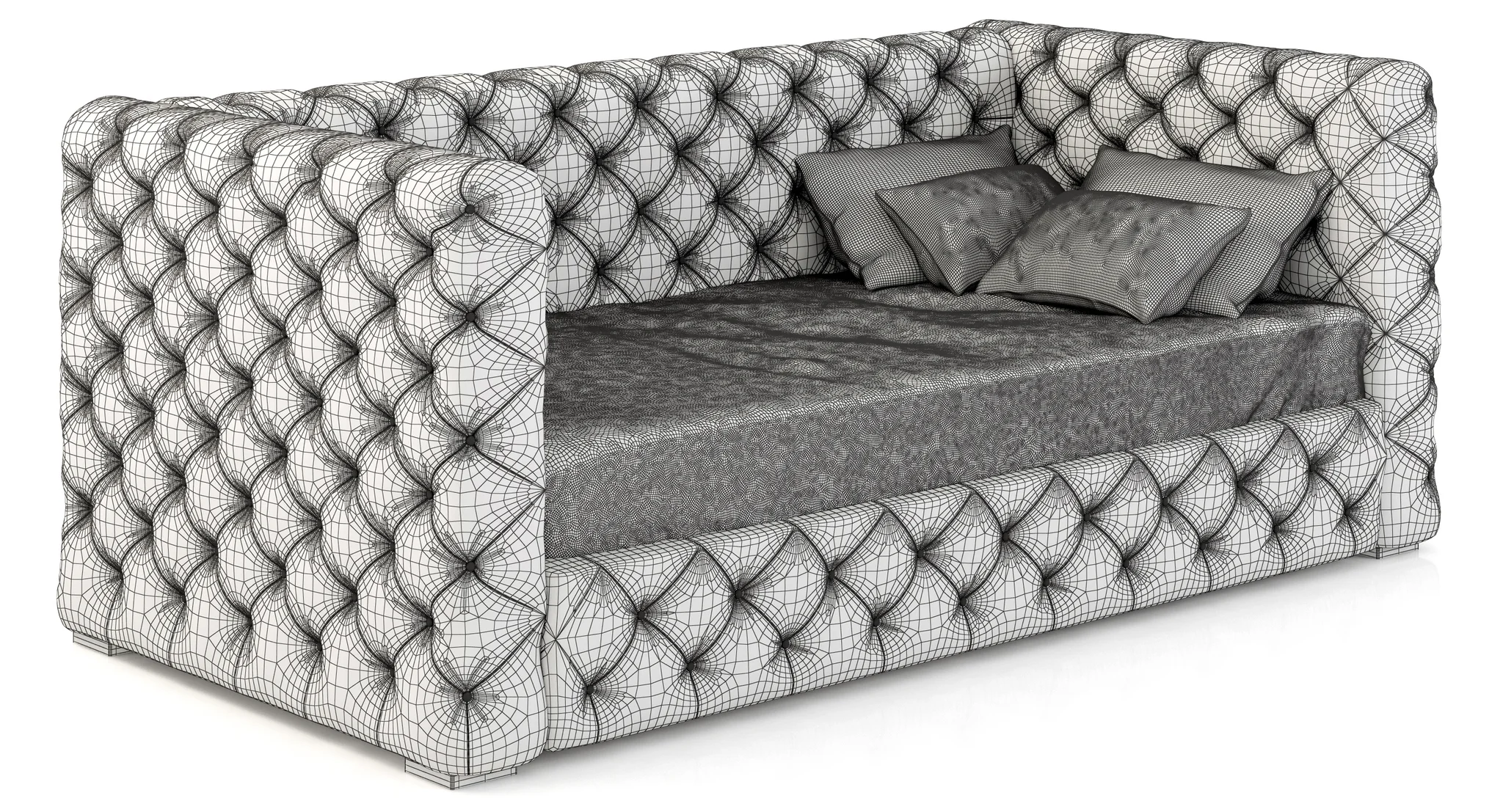 Restoration Hardware Tribeca Tufted Daybed — 3D model preview 3