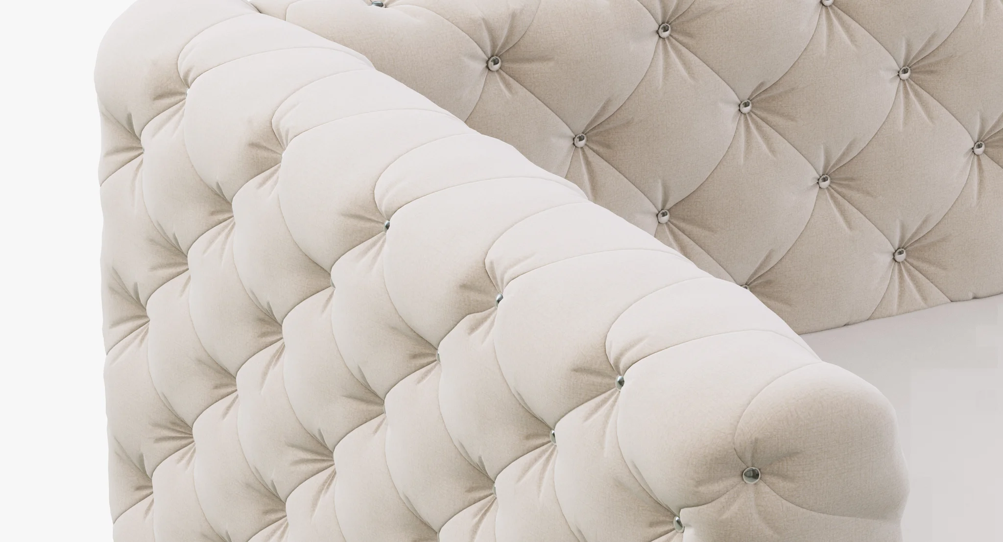 Restoration Hardware Tribeca Tufted Daybed — 3D model preview 6